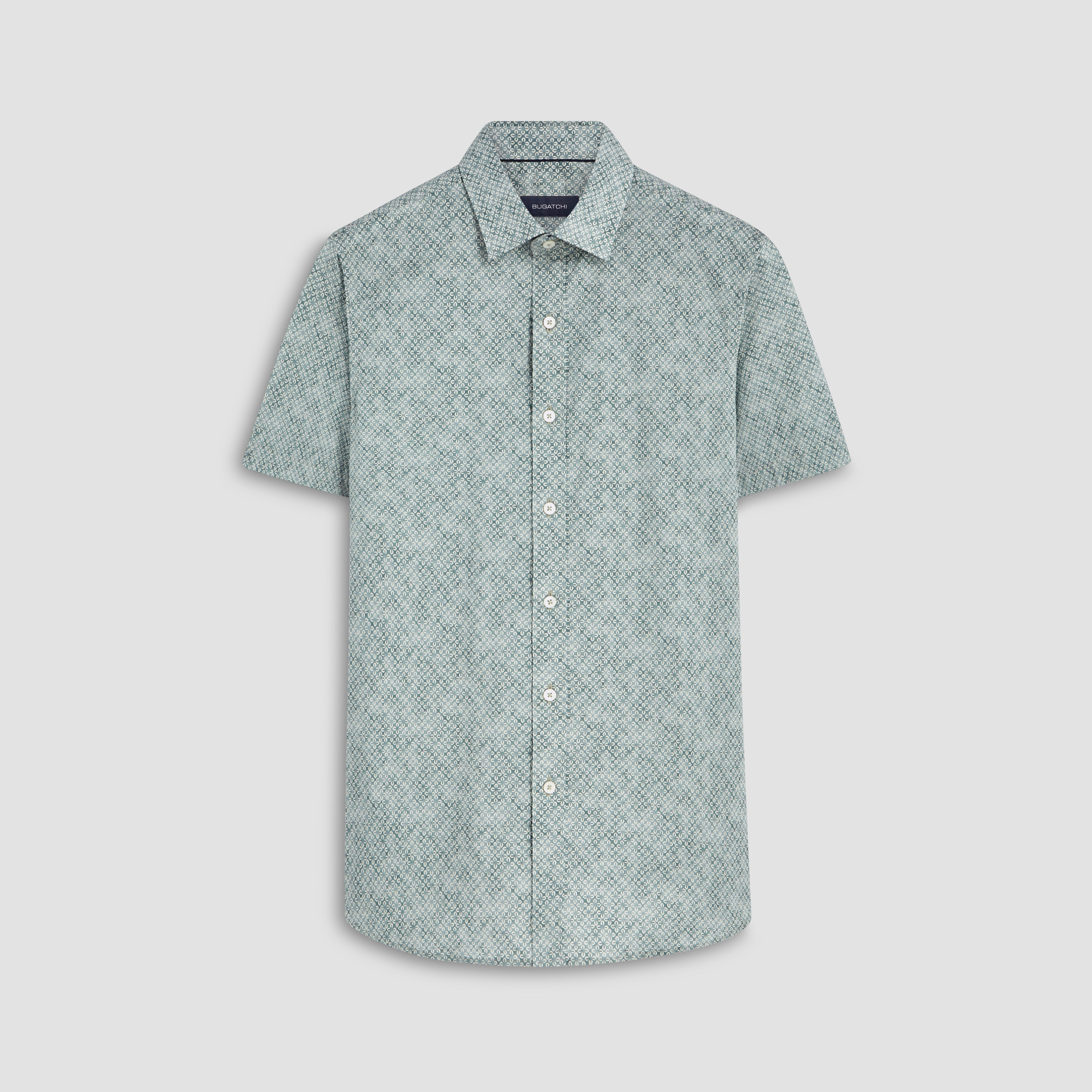 Bugatchi - Orson Floral Short Sleeve Shirt - Dusty Pink