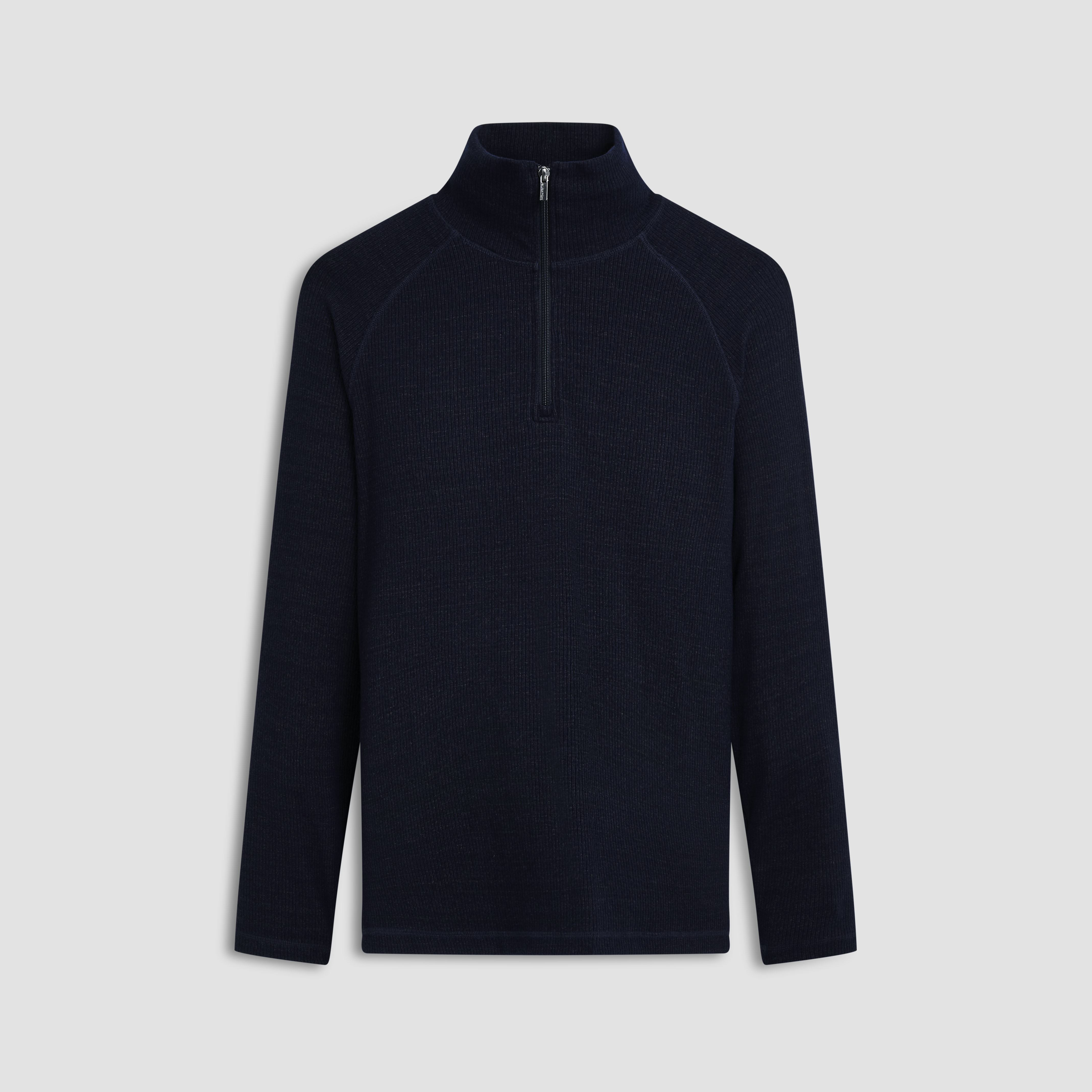Bugatchi - Cable Knit Quater Zip Sweater - Navy