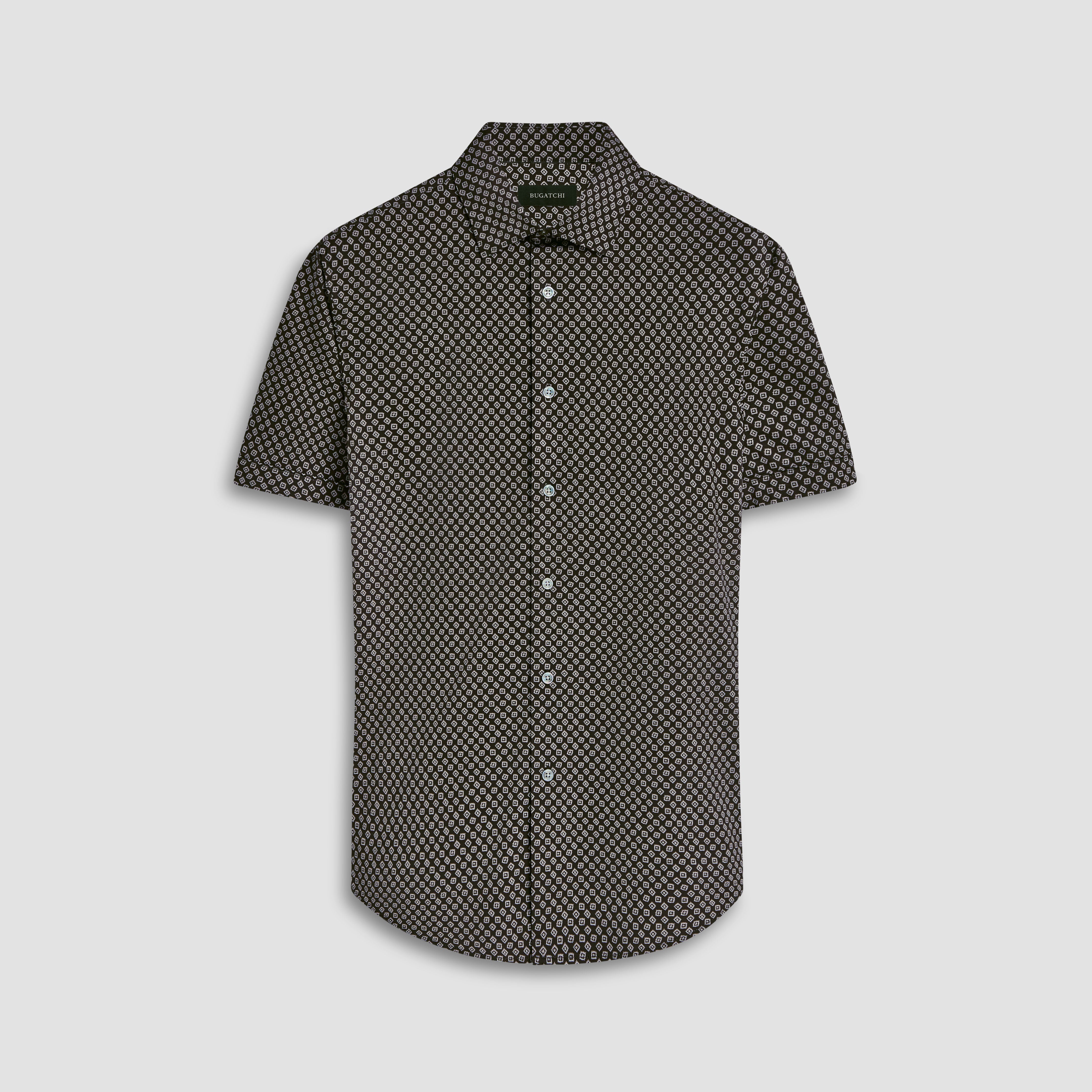 Bugatchi Miles Paisley OoohCotton Short Sleeve Shirt main image 0