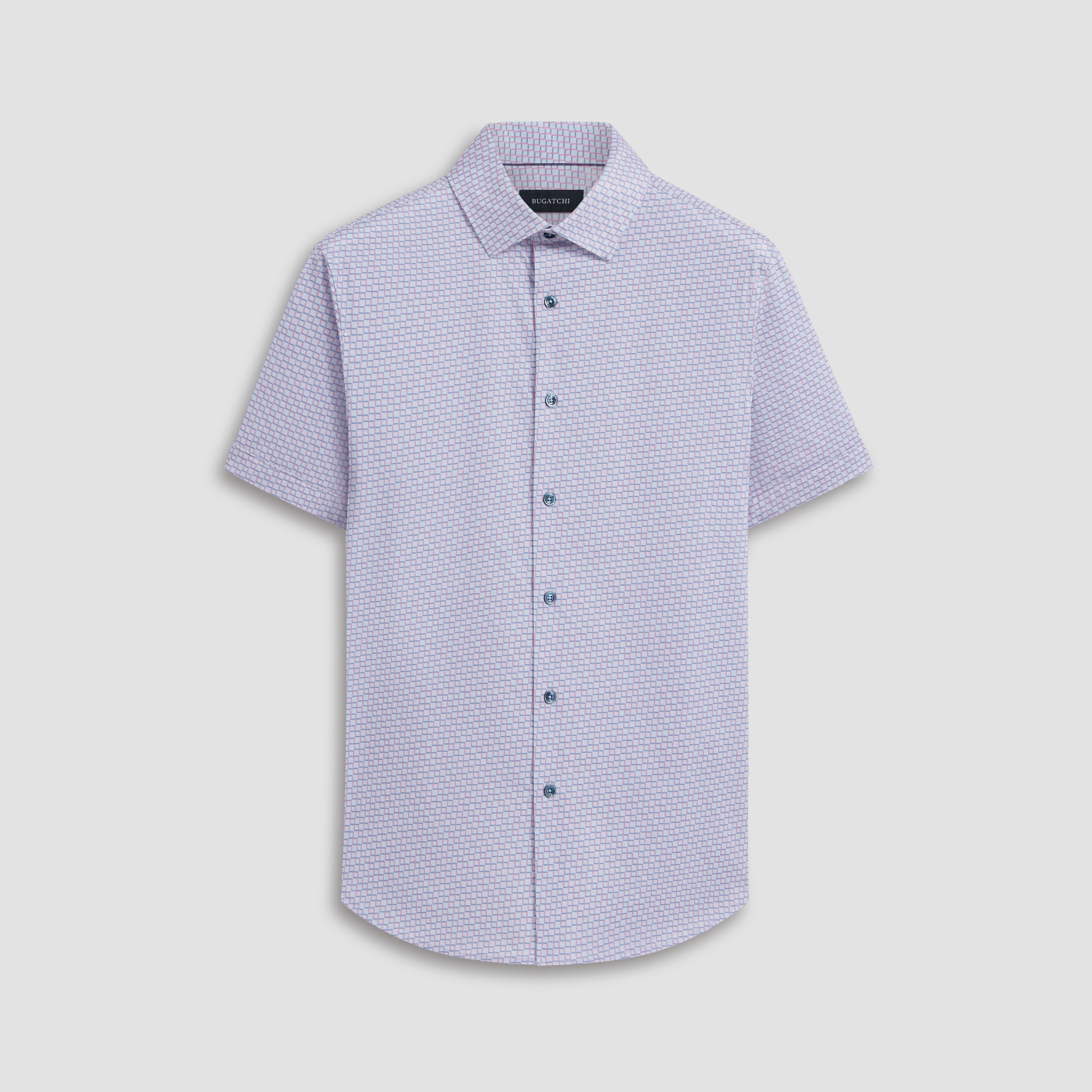 Bugatchi Ooohcotton Miles Short Sleeve Sport Shirt - White*