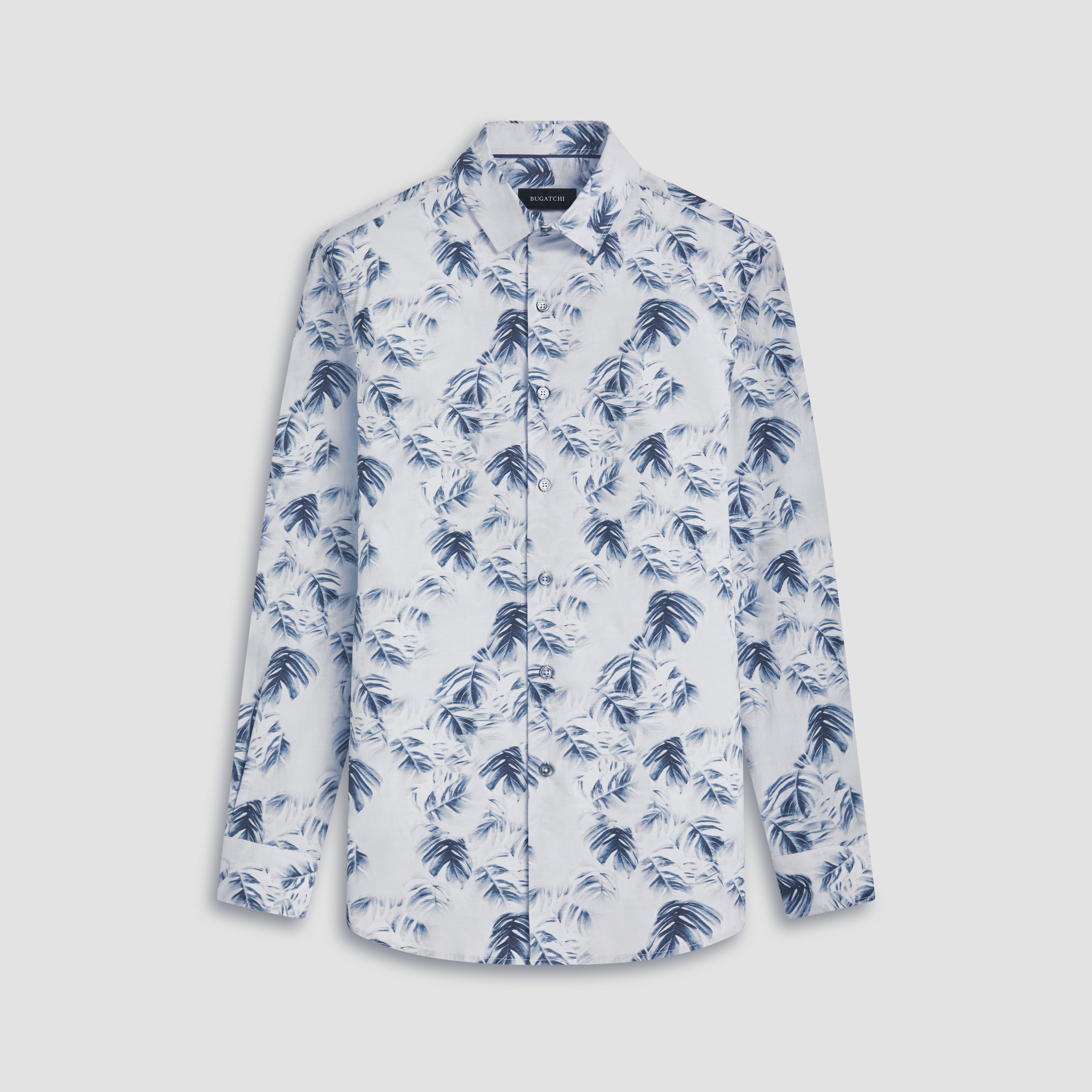 Boys Sea Lef Printed Shirt Blue White