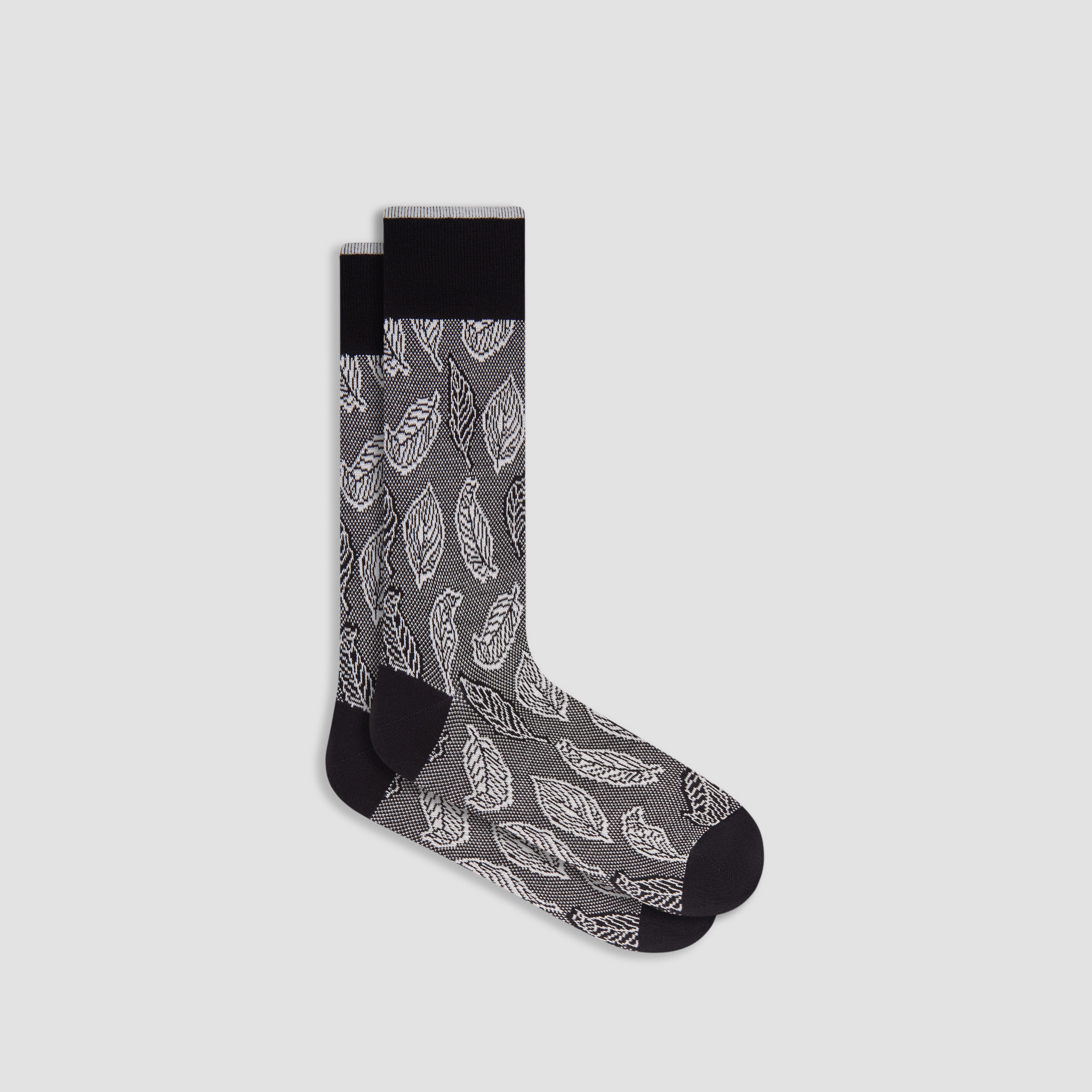Leaf Pattern MidCalf Socks BUGATCHI