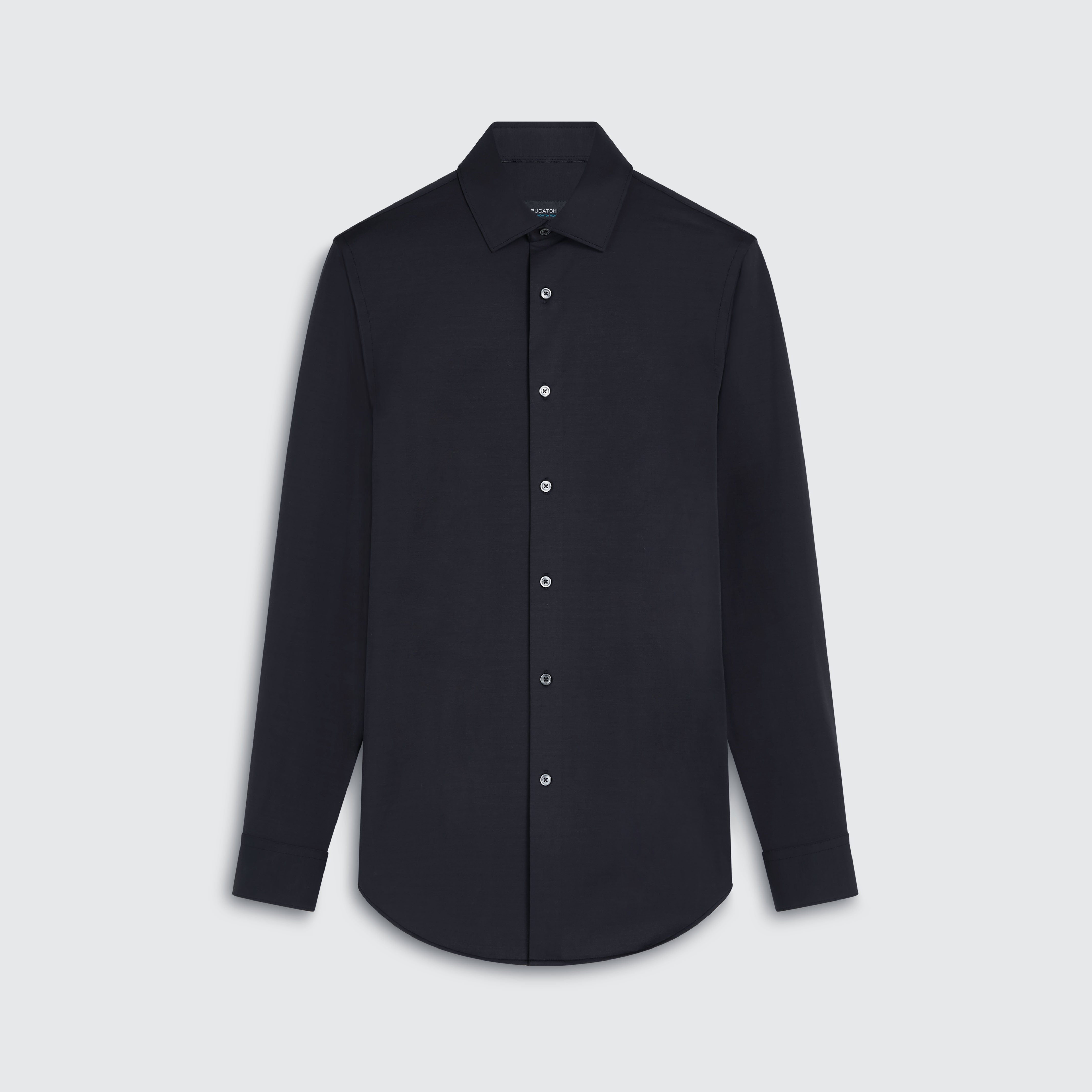 OOOHCOTTON 8 WAY STRETCH SOLID SHIRT - BLACK