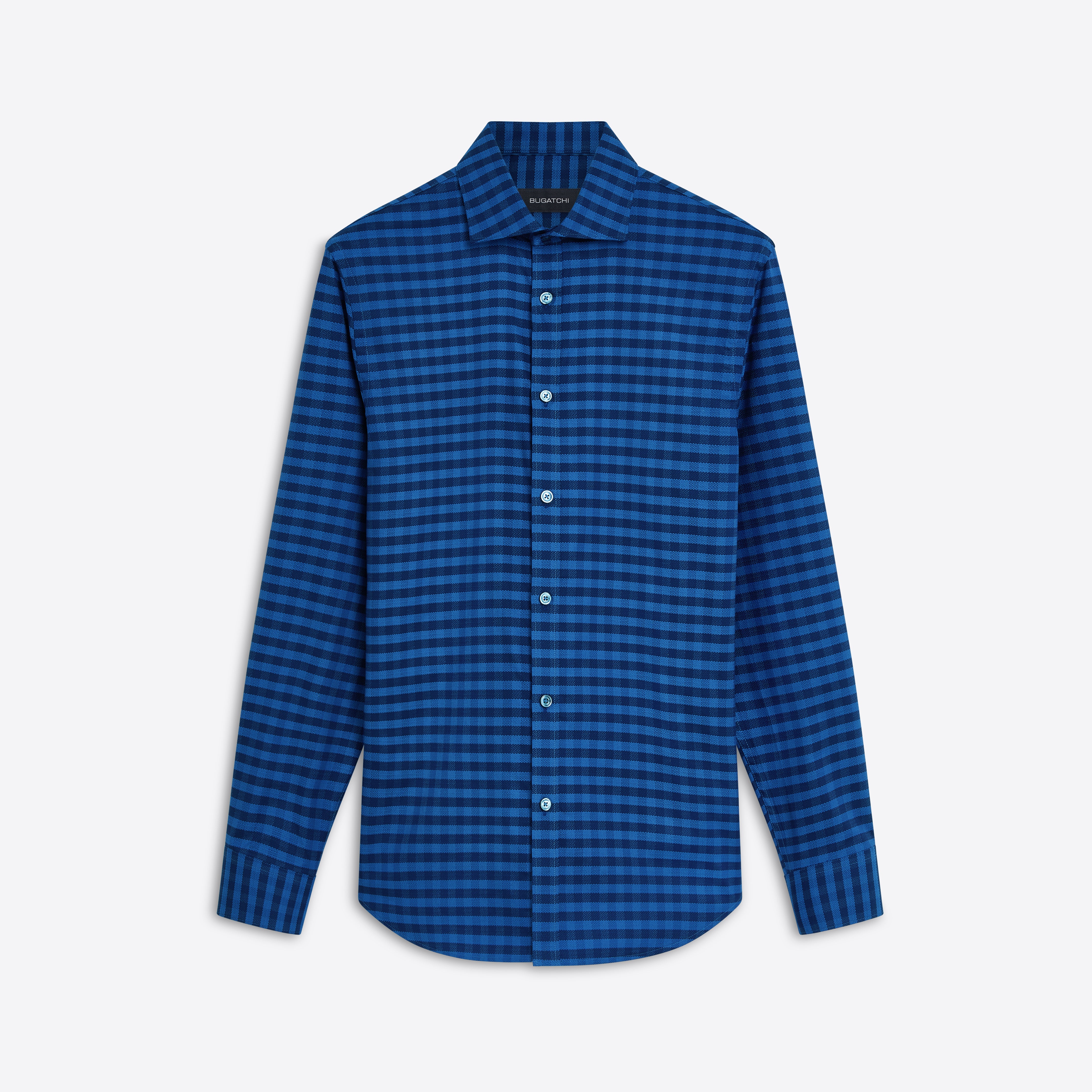 Bugatchi -  Axel Solid Linen Shirt - Navy