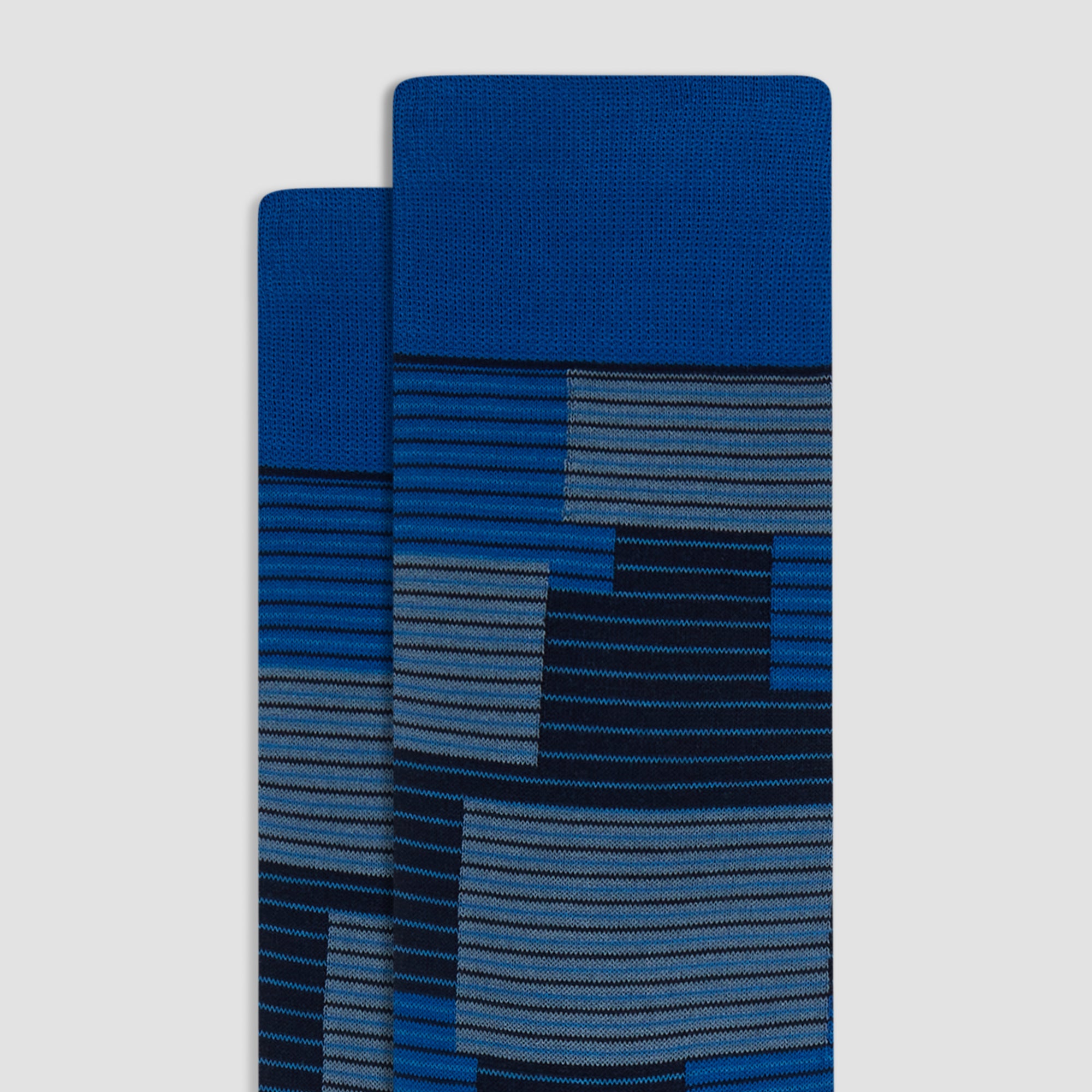 Striped Patchwork Mid-Calf Socks