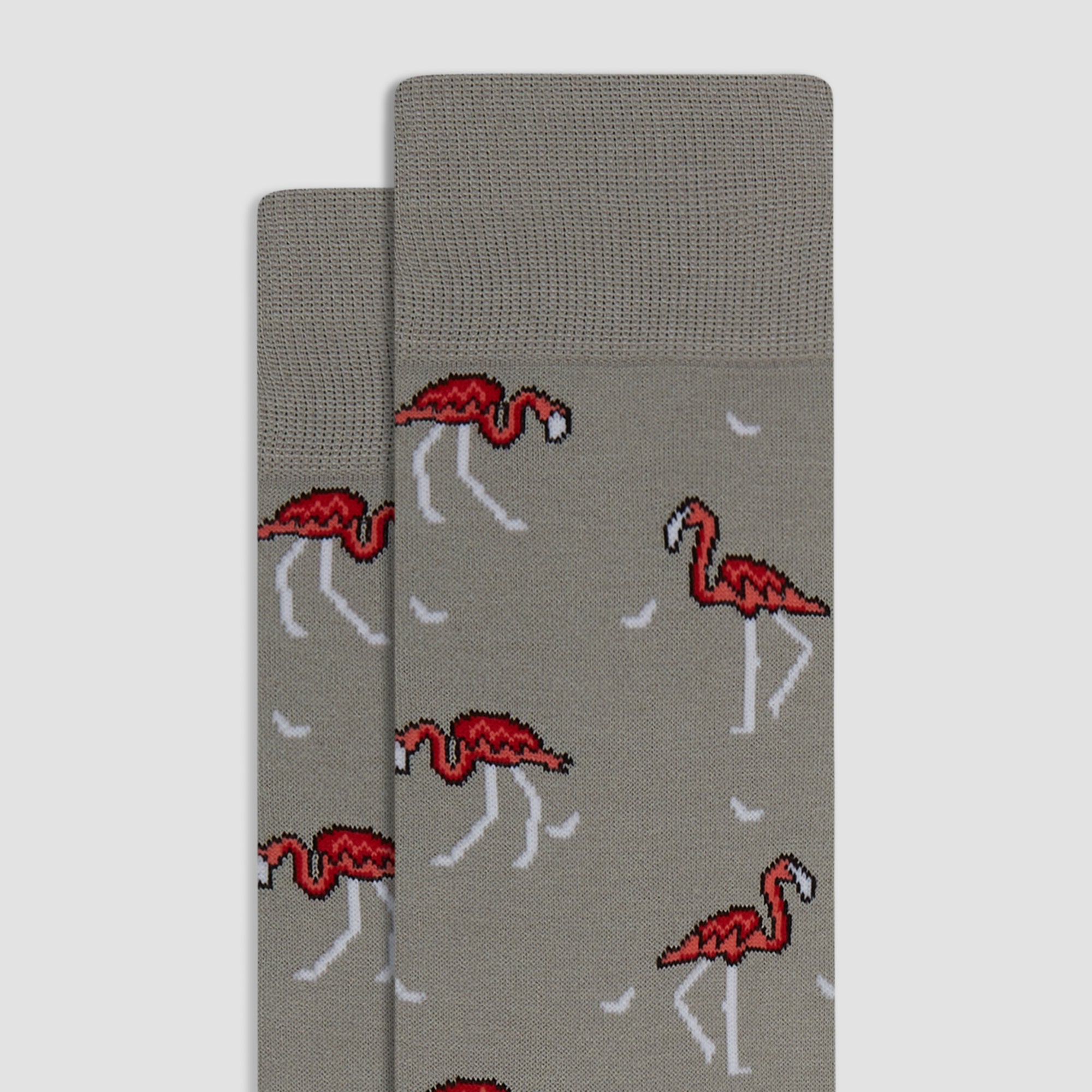 Red Flamingos Mid-Calf Socks