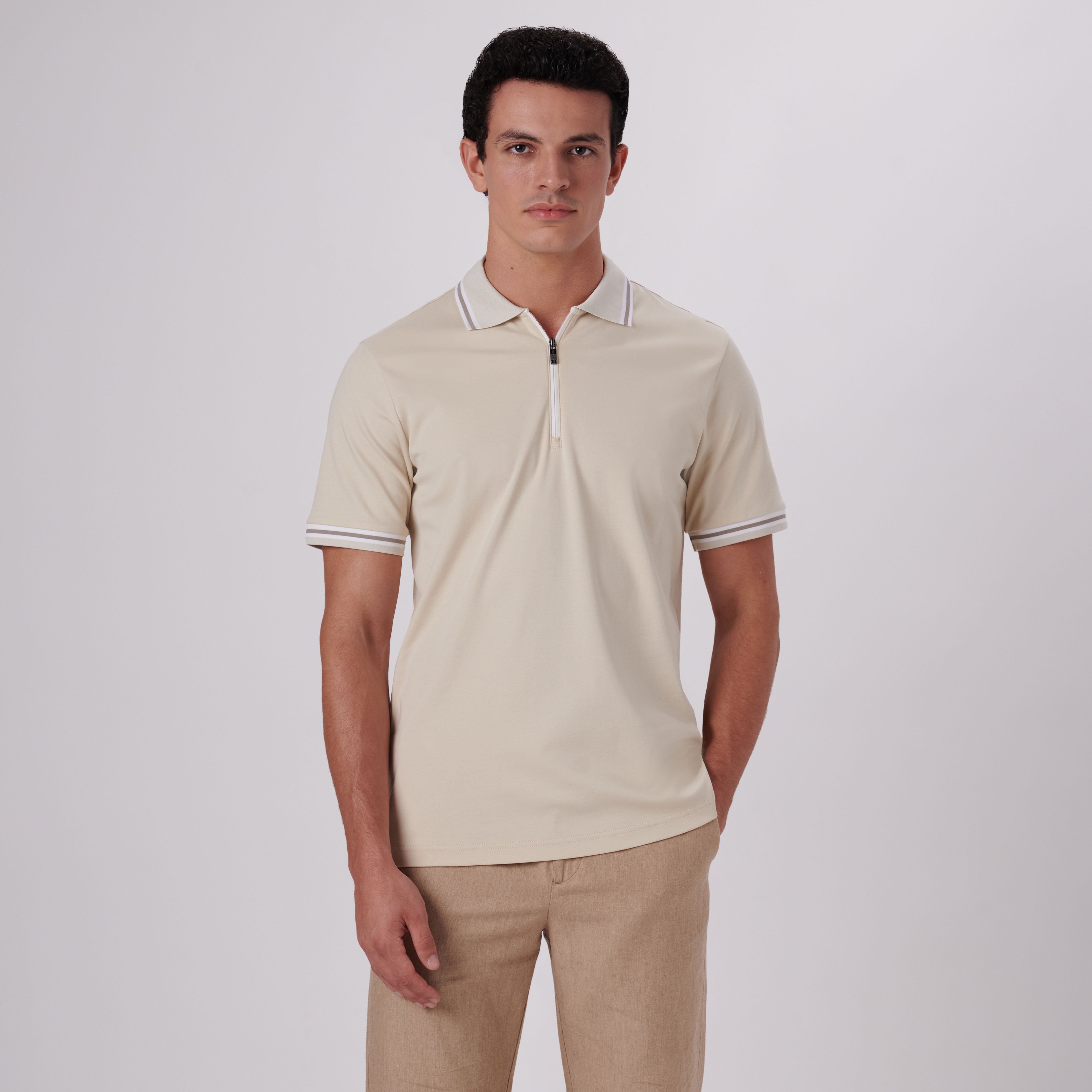 Quarter Zip Polo Shirt – BUGATCHI