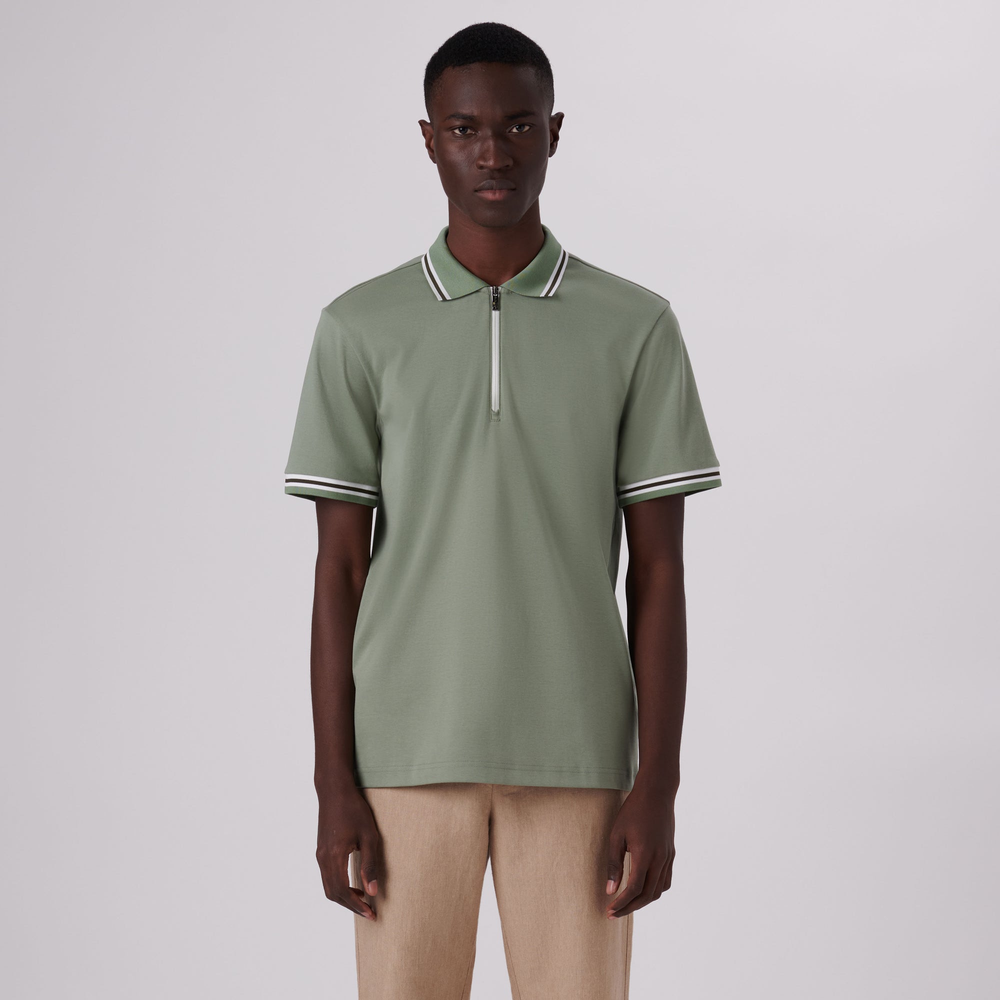 Quarter Zip Polo Shirt
