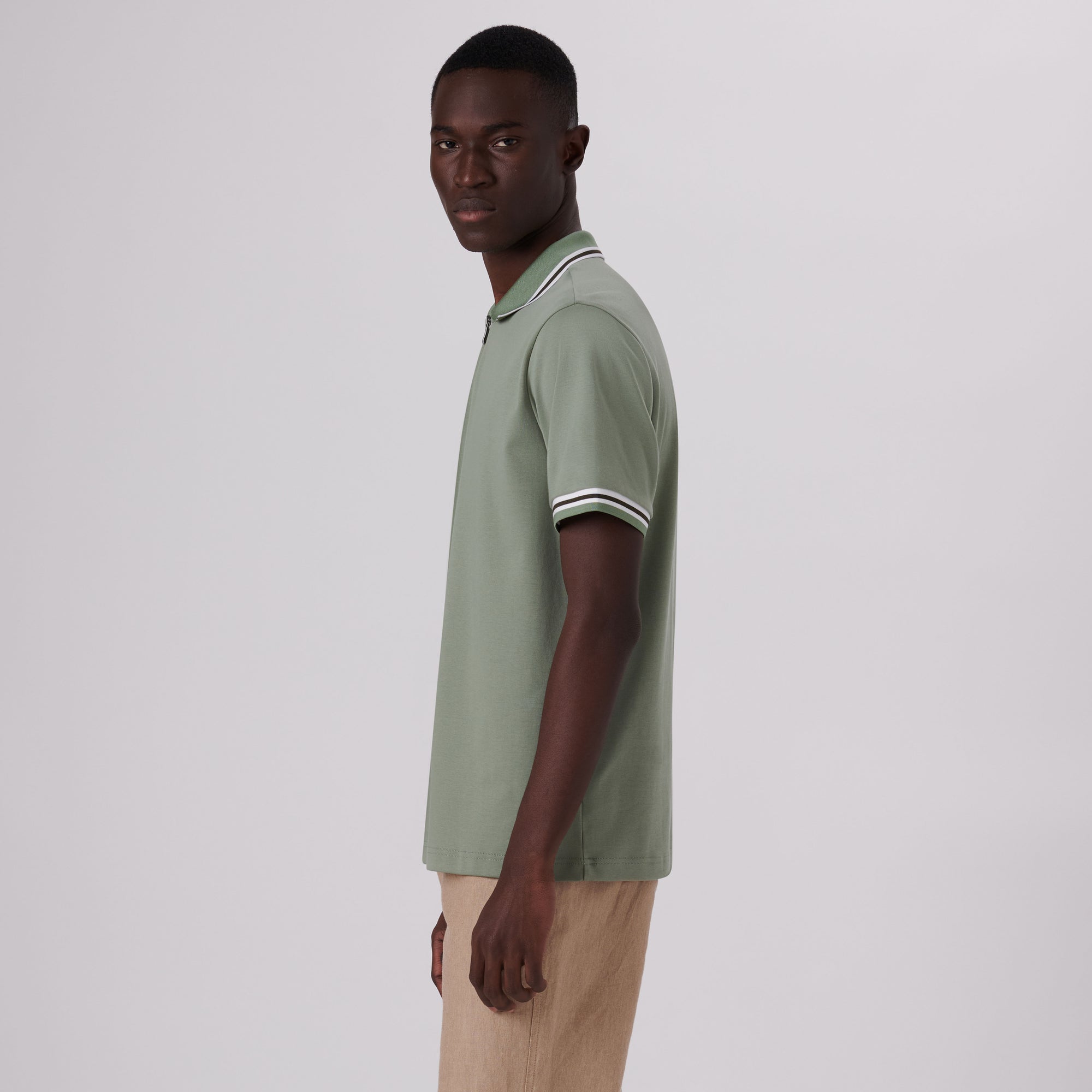 Quarter Zip Polo Shirt