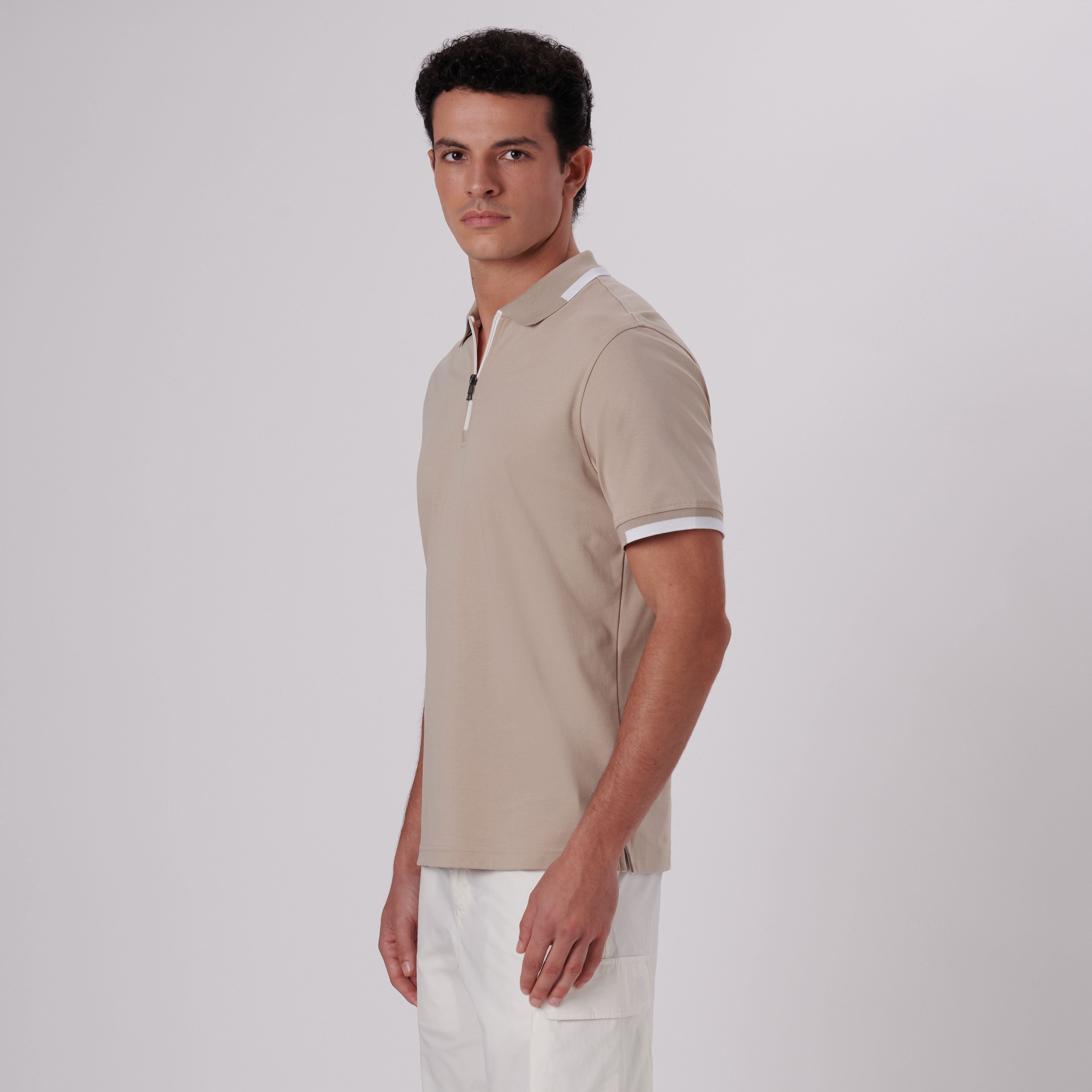 トップス STONE  19SS Cotton Jersey Polo-XL mercerized-cotton-retro-polo-