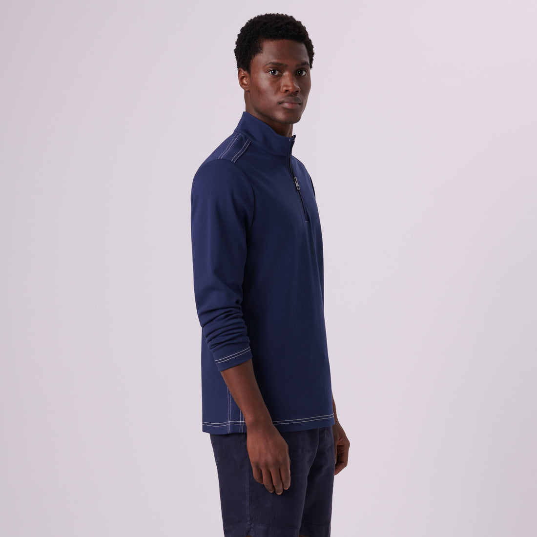 Quarter Zip Pullover in Raspberry – BUGATCHI
