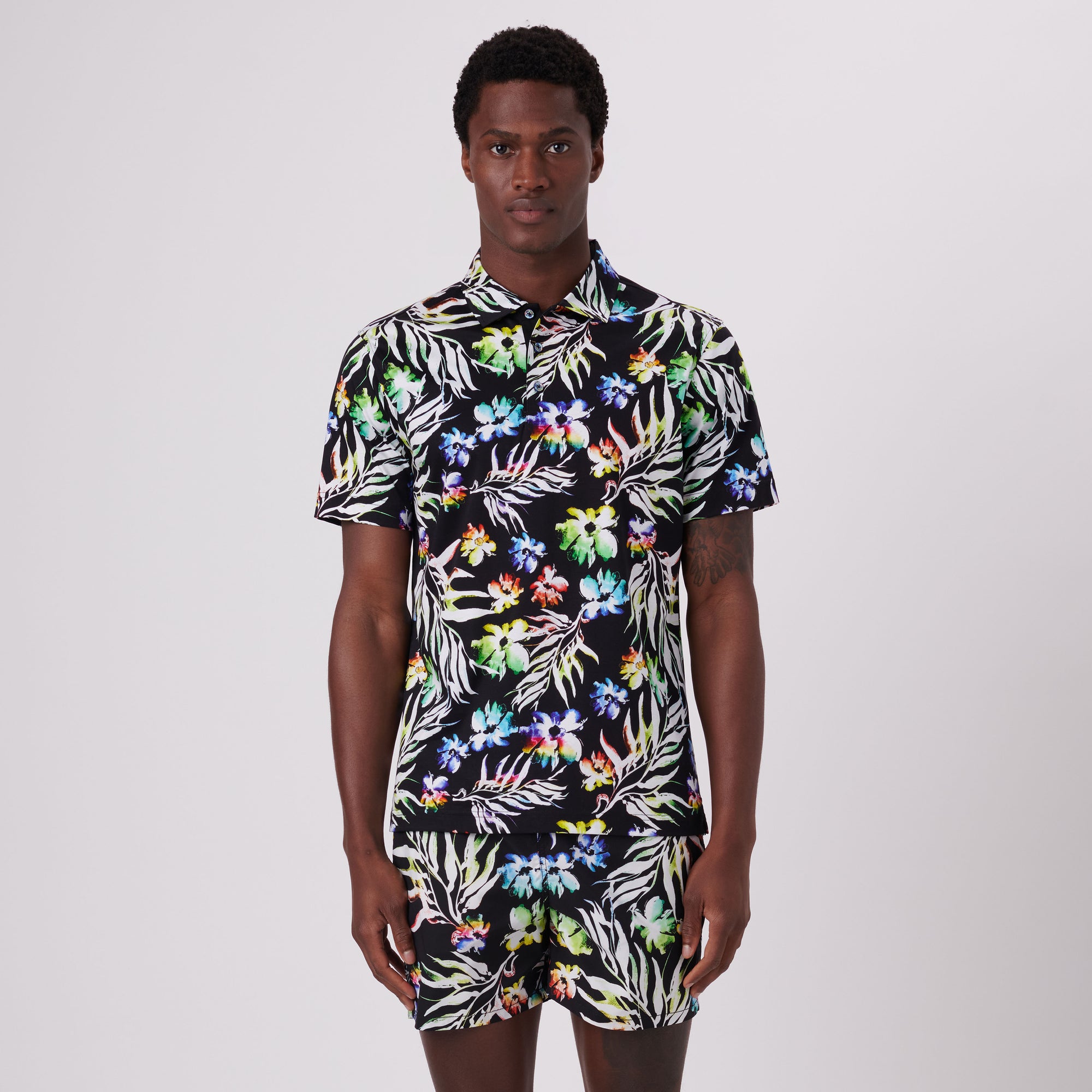 Hendrix Floral Print Polo Shirt