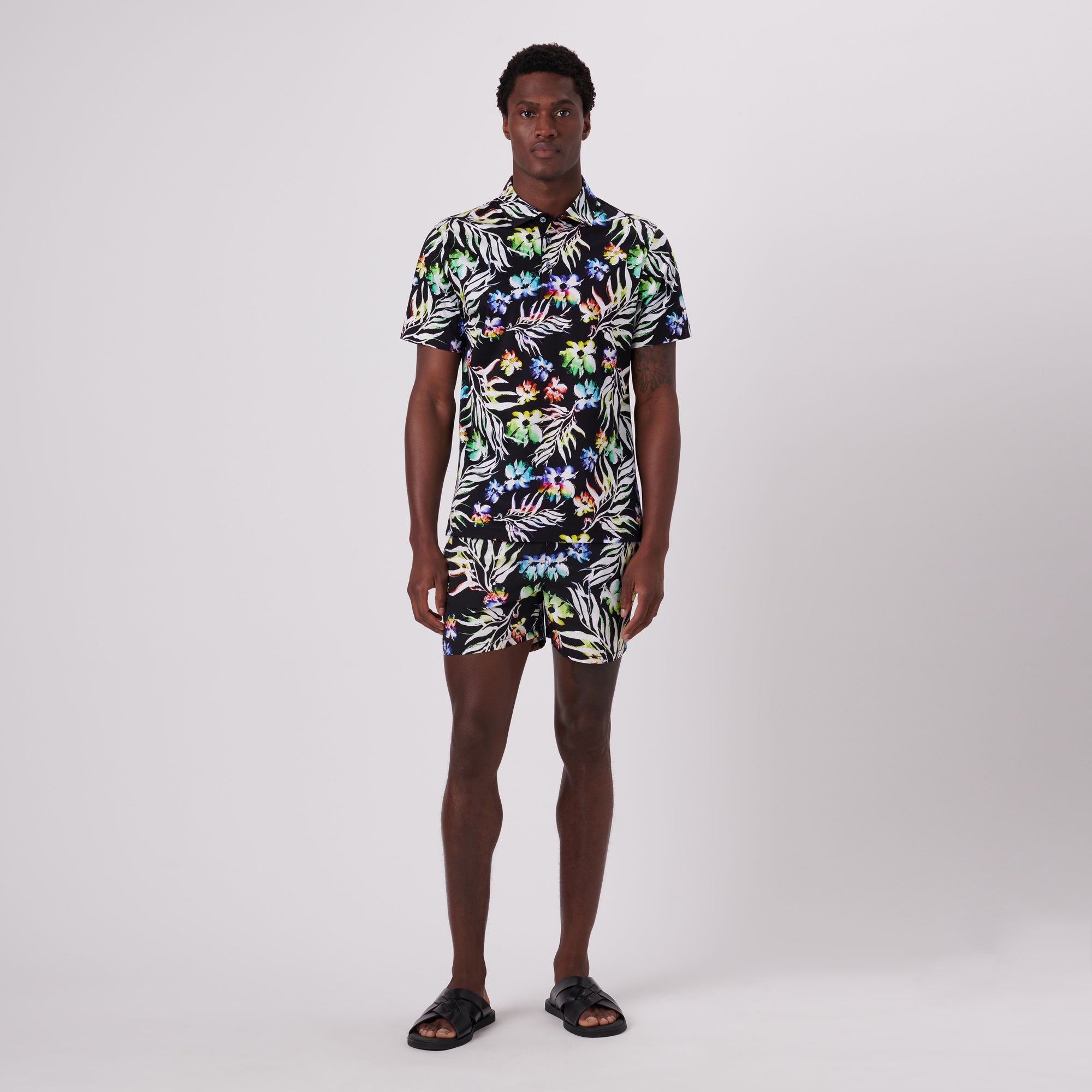 Hendrix Floral Print Polo Shirt