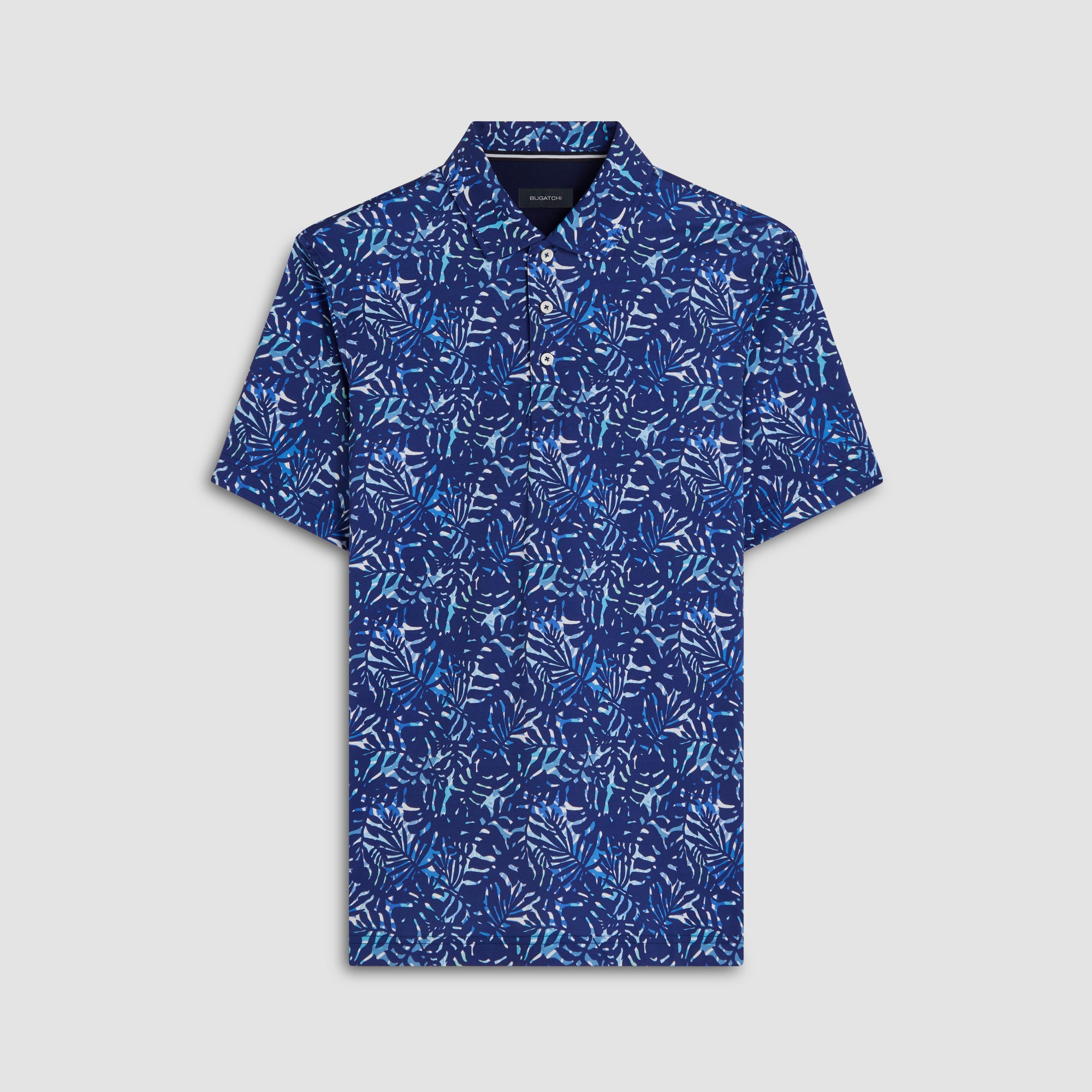 Hendrix Leaf Print Polo Shirt