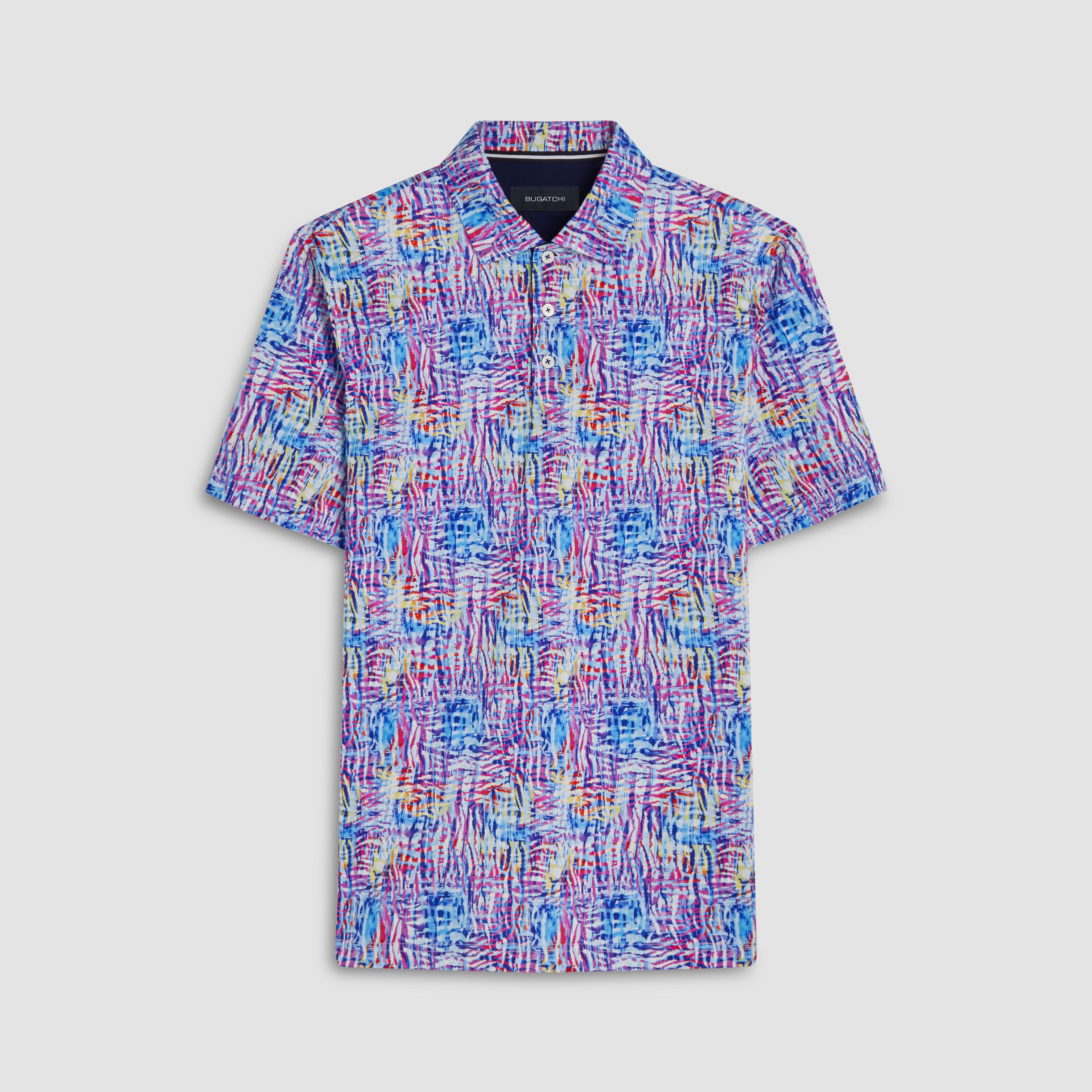 Hendrix Abstract Print Polo Shirt – BUGATCHI