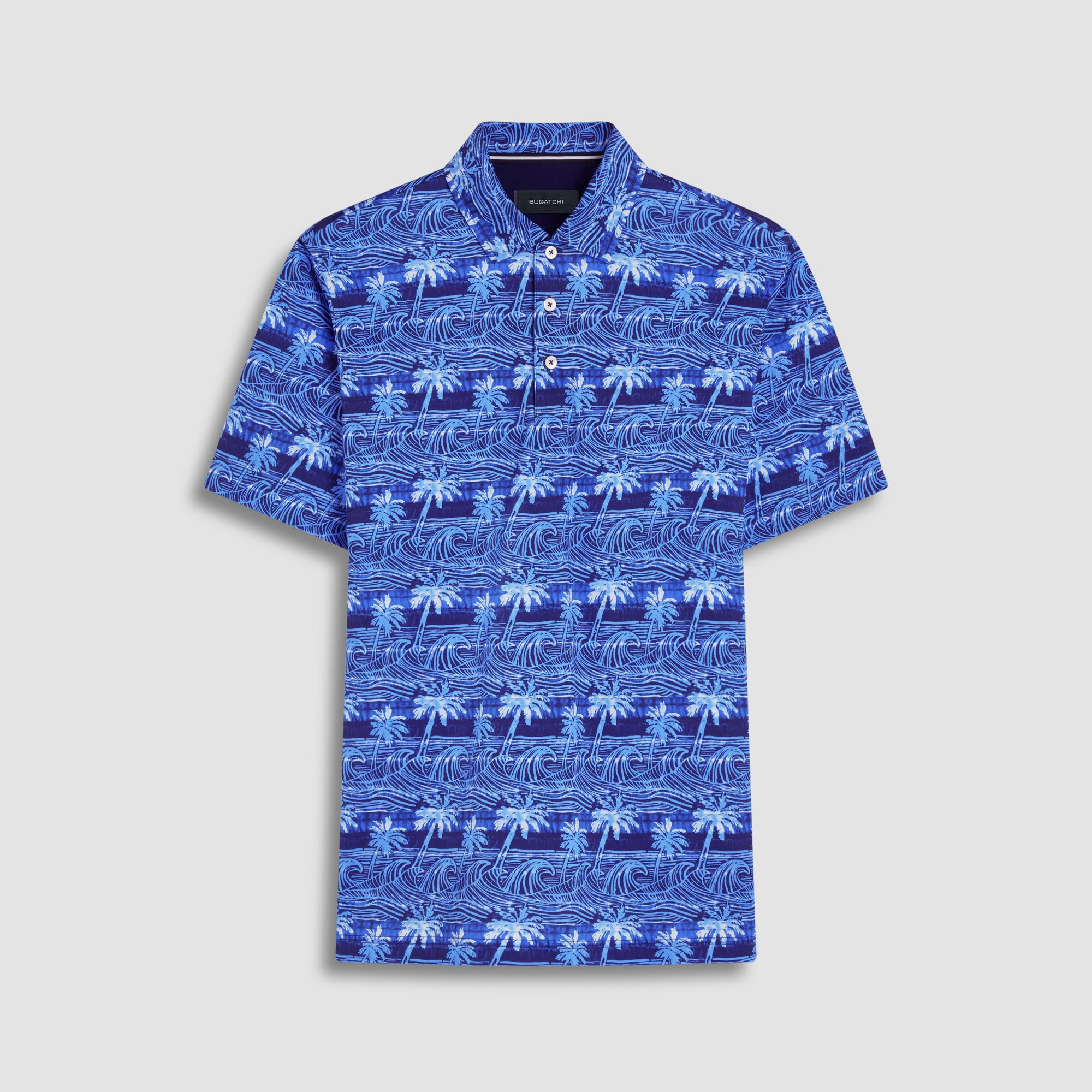 Hendrix Palms & Waves Print Polo Shirt