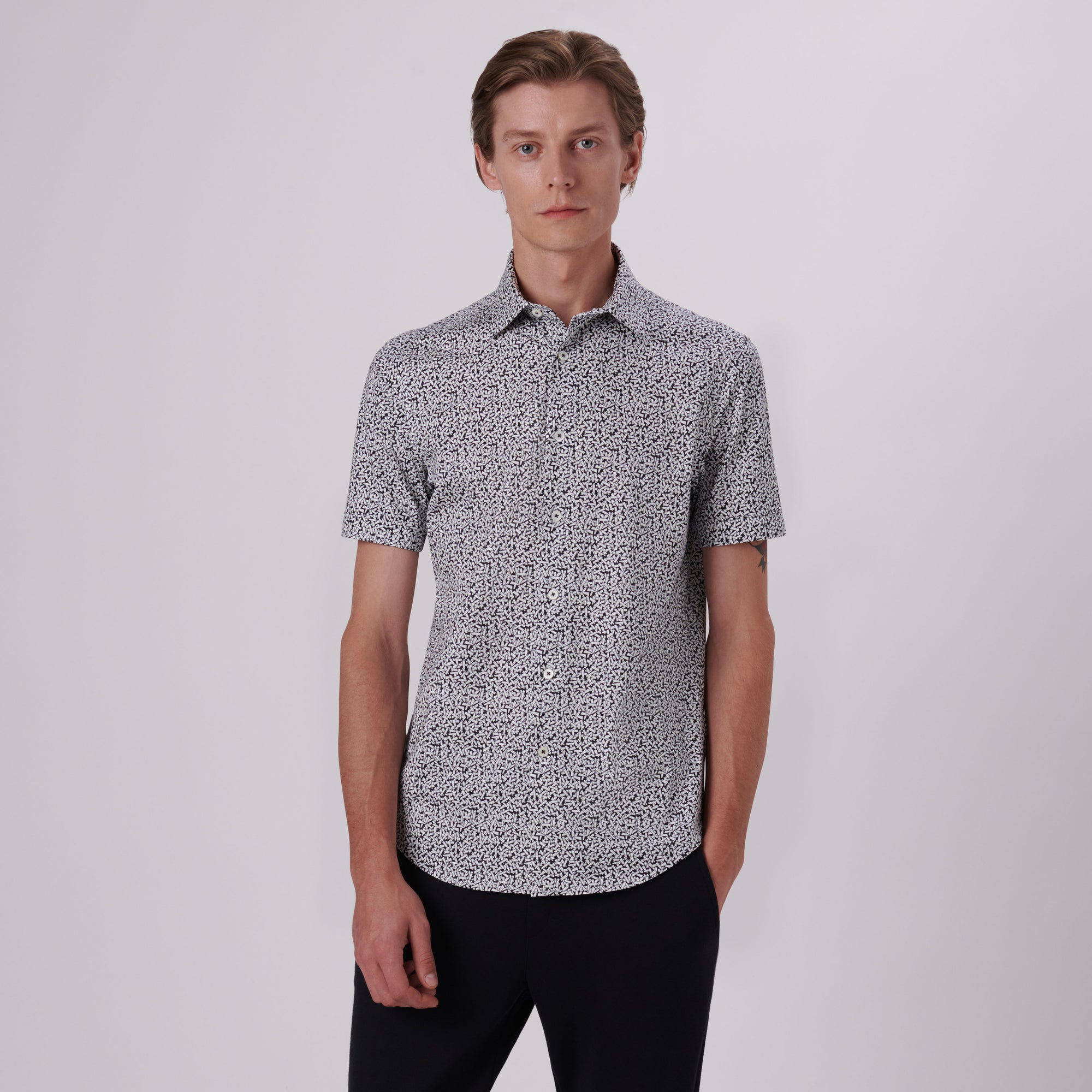 Miles Abstract Print OoohCotton Short Sleeve Shirt