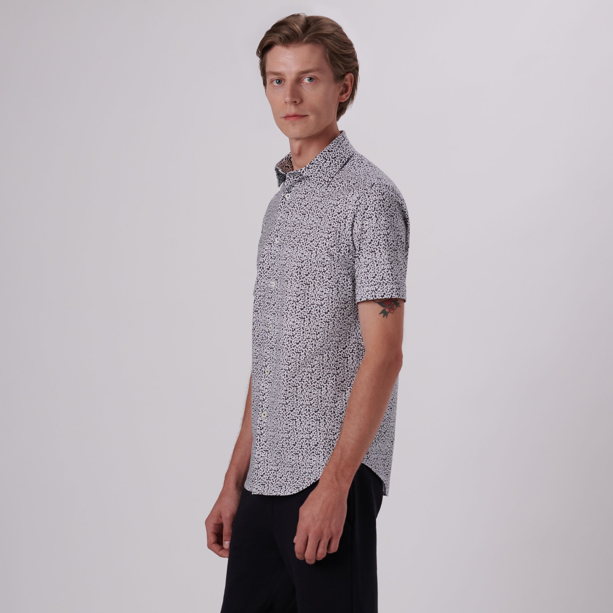 Miles Abstract Print OoohCotton Short Sleeve Shirt