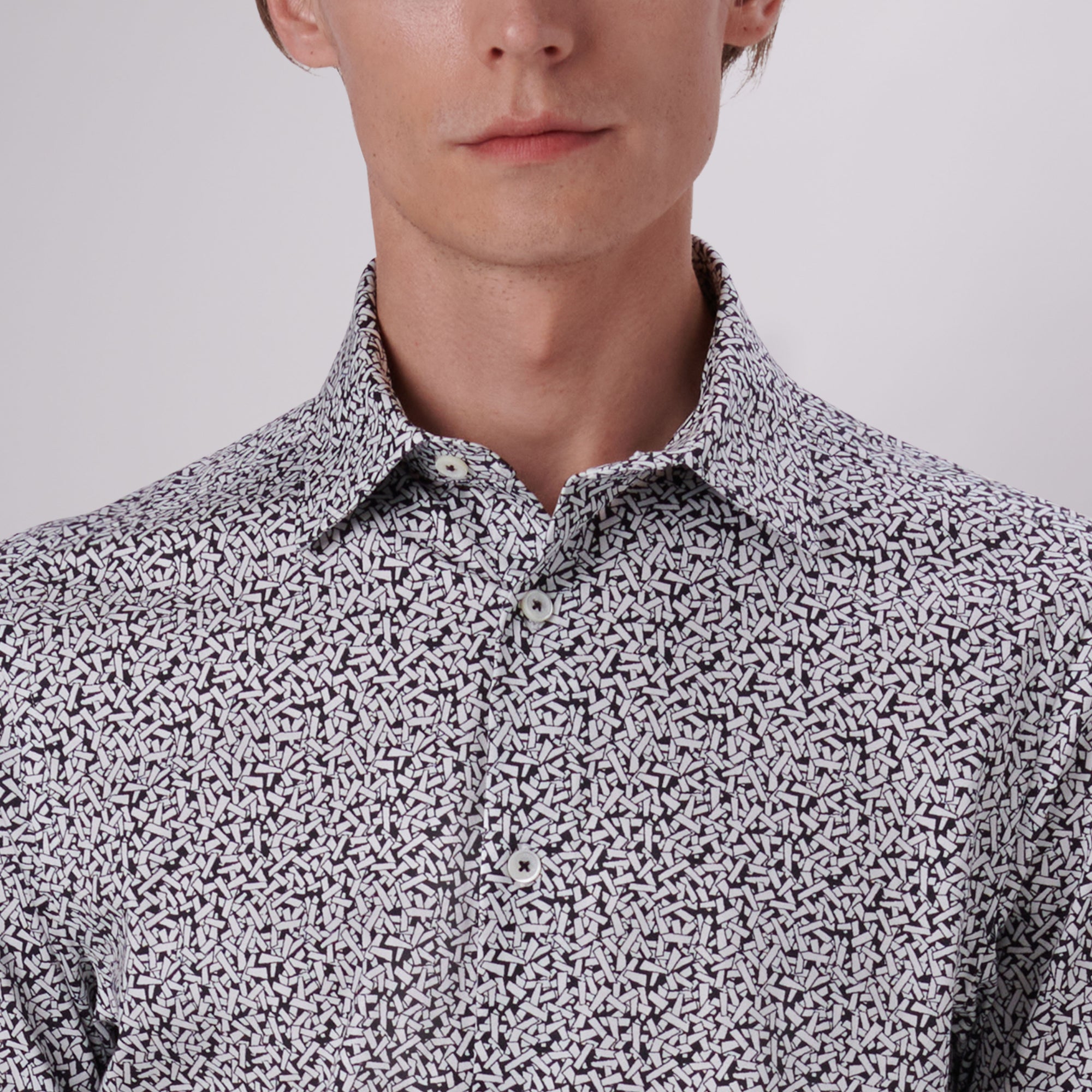 Miles Abstract Print OoohCotton Short Sleeve Shirt