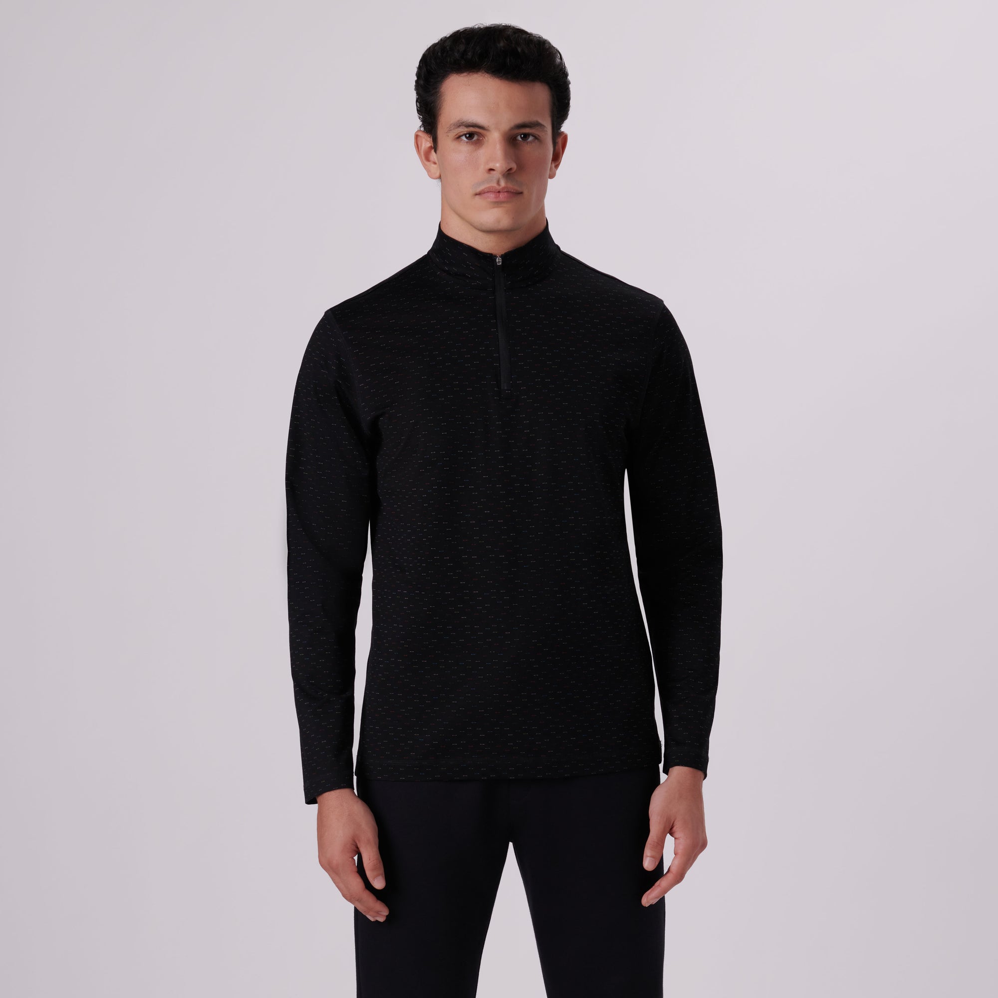 Anthony Stitch Print OoohCotton Quarter Zip Pullover