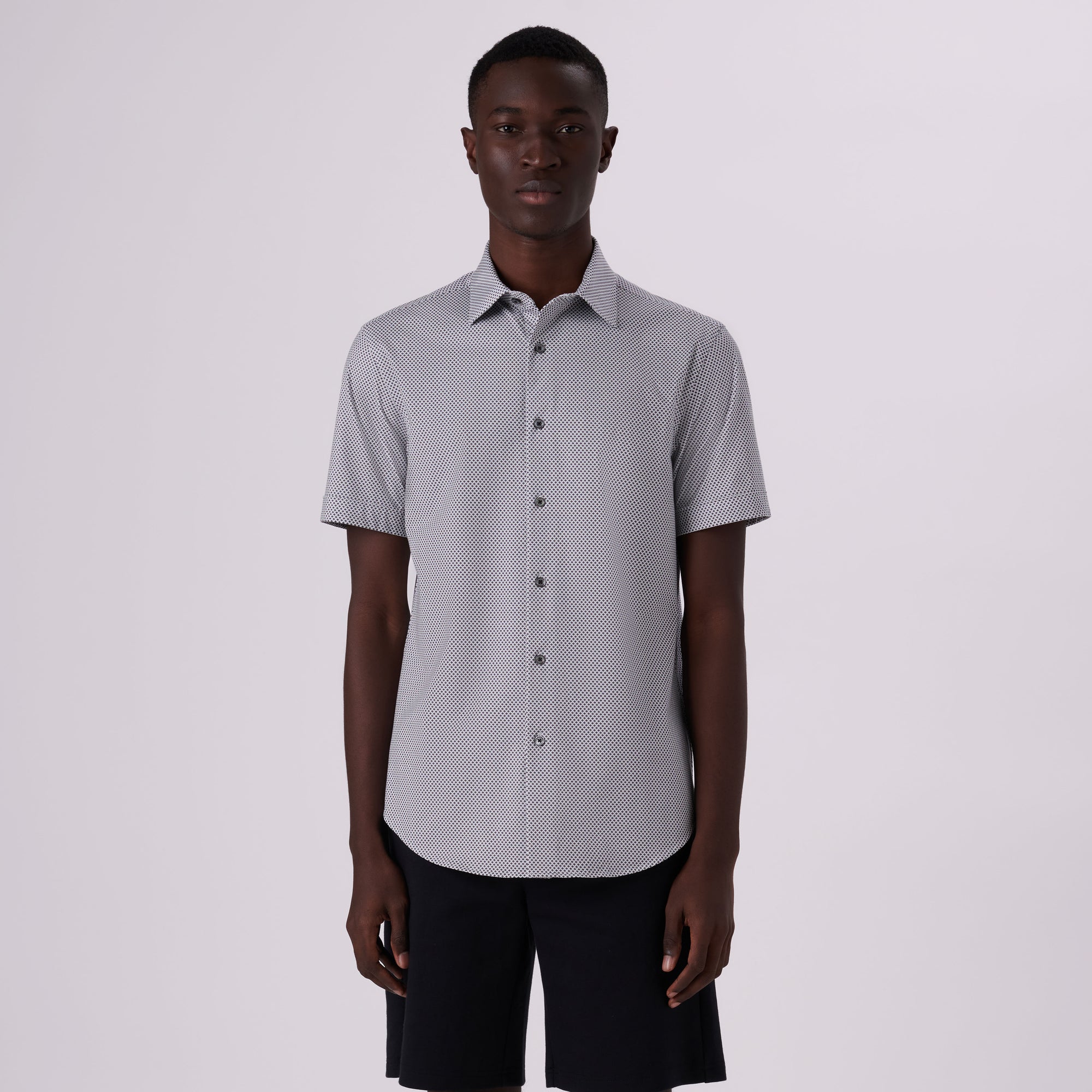 Miles Diamond Print OoohCotton Short Sleeve Shirt