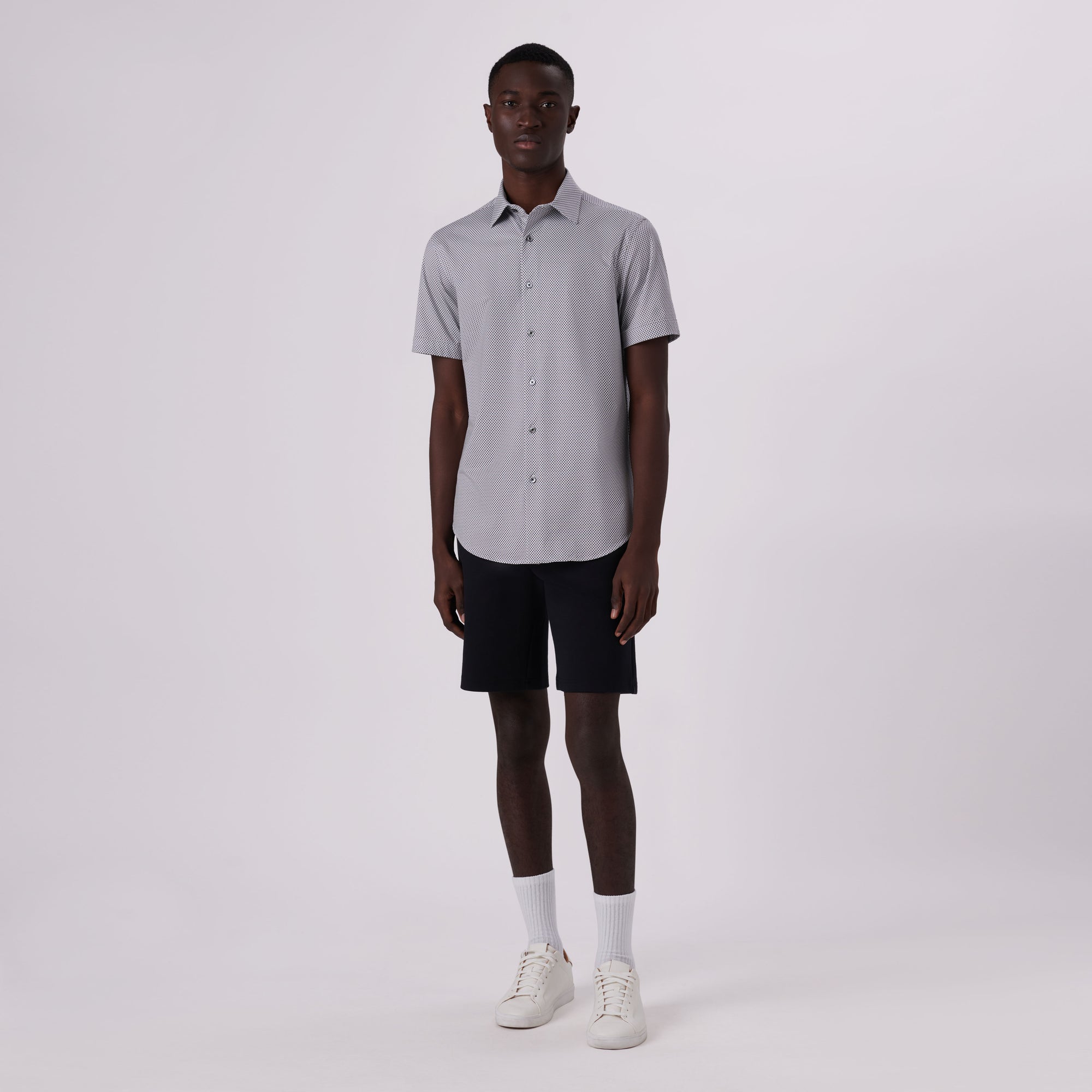 Miles Diamond Print OoohCotton Short Sleeve Shirt
