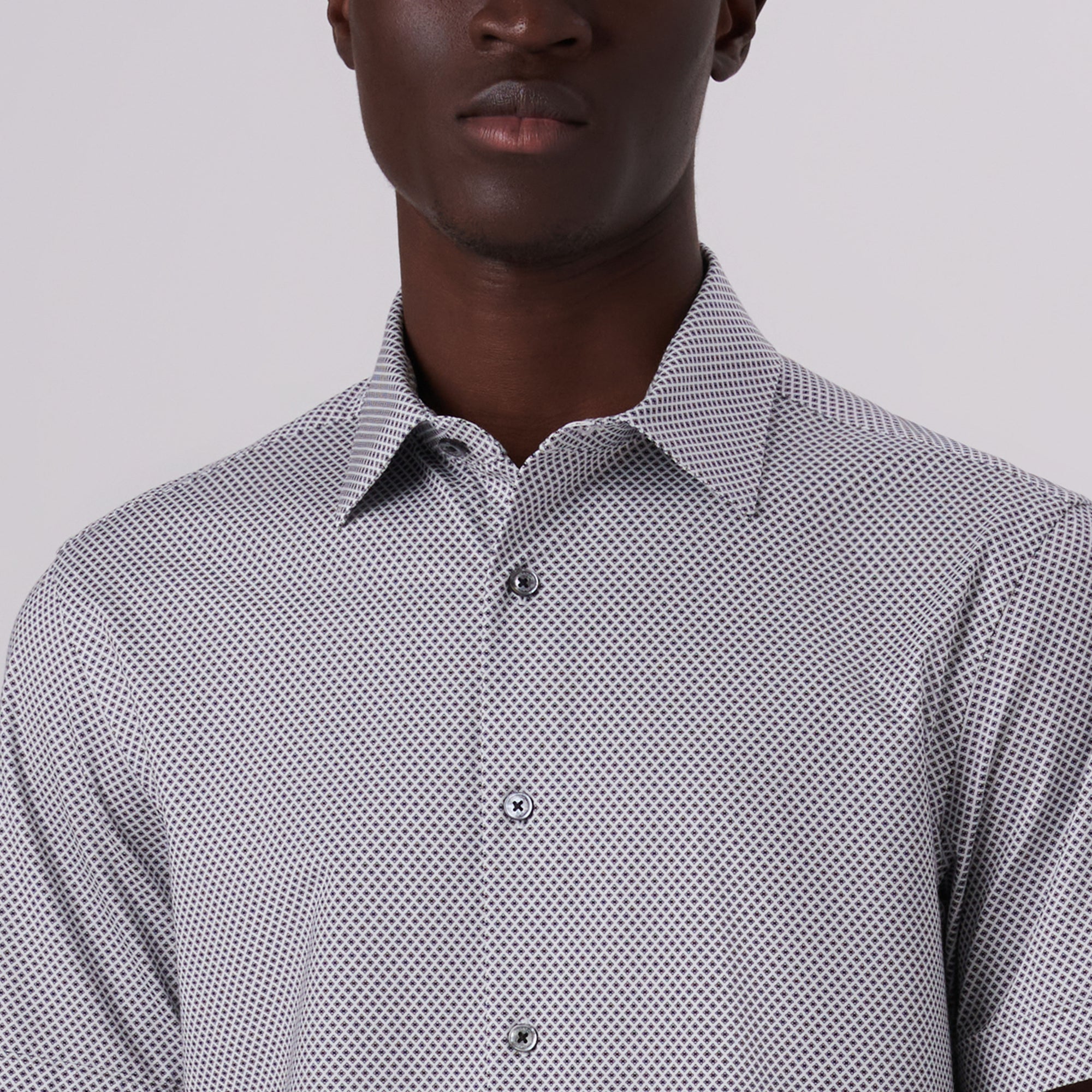 Miles Diamond Print OoohCotton Short Sleeve Shirt