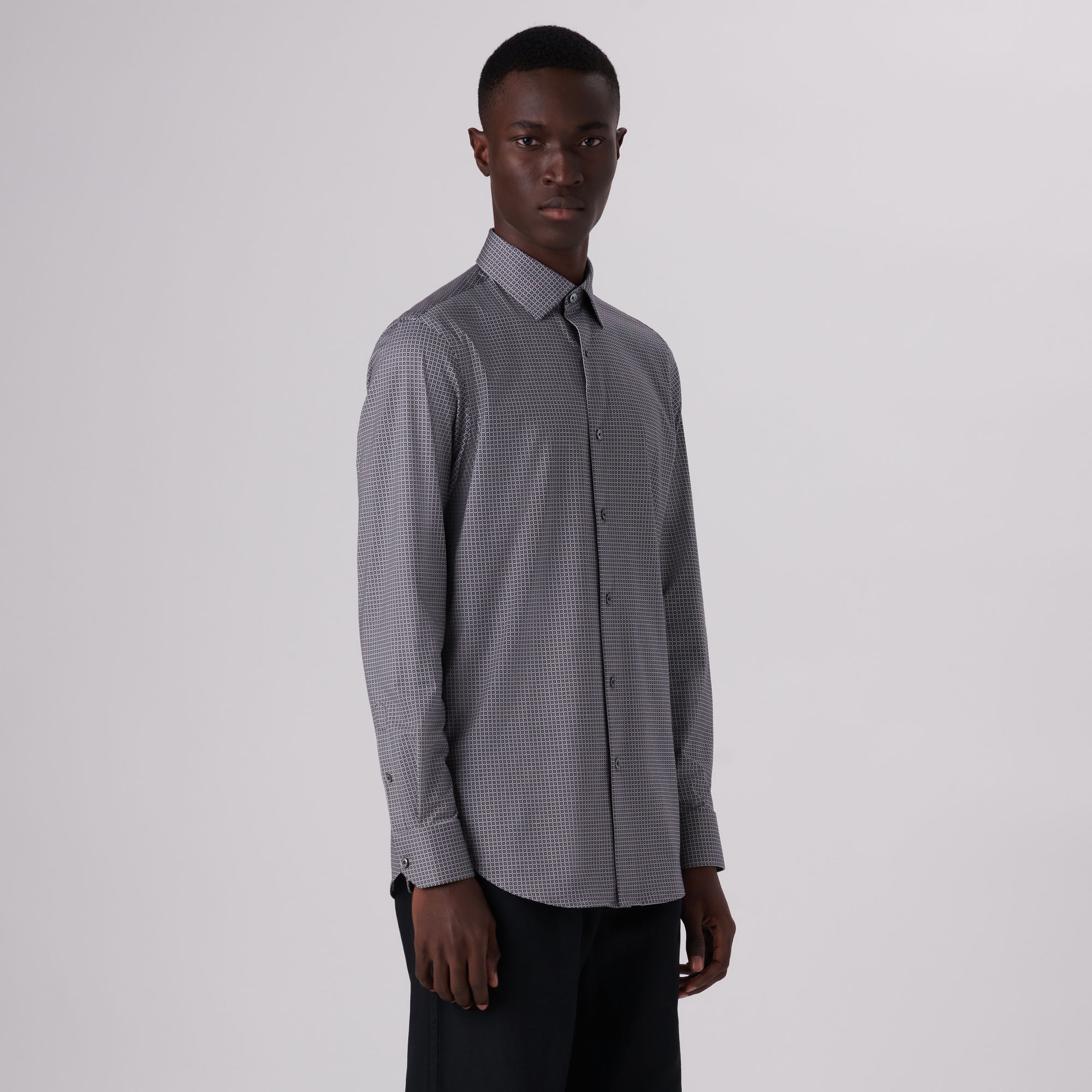 James Geometric Print OoohCotton Shirt