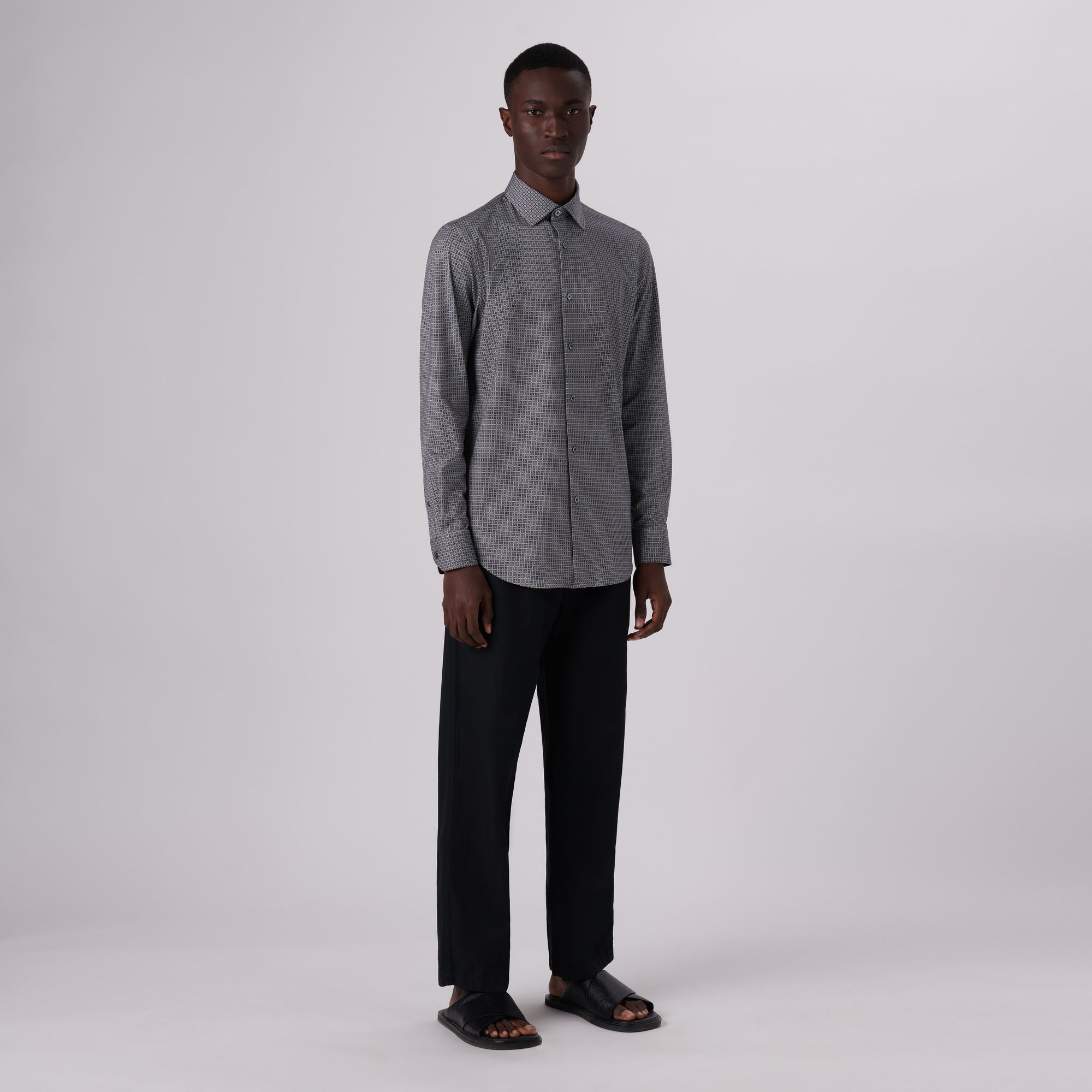 James Geometric Print OoohCotton Shirt