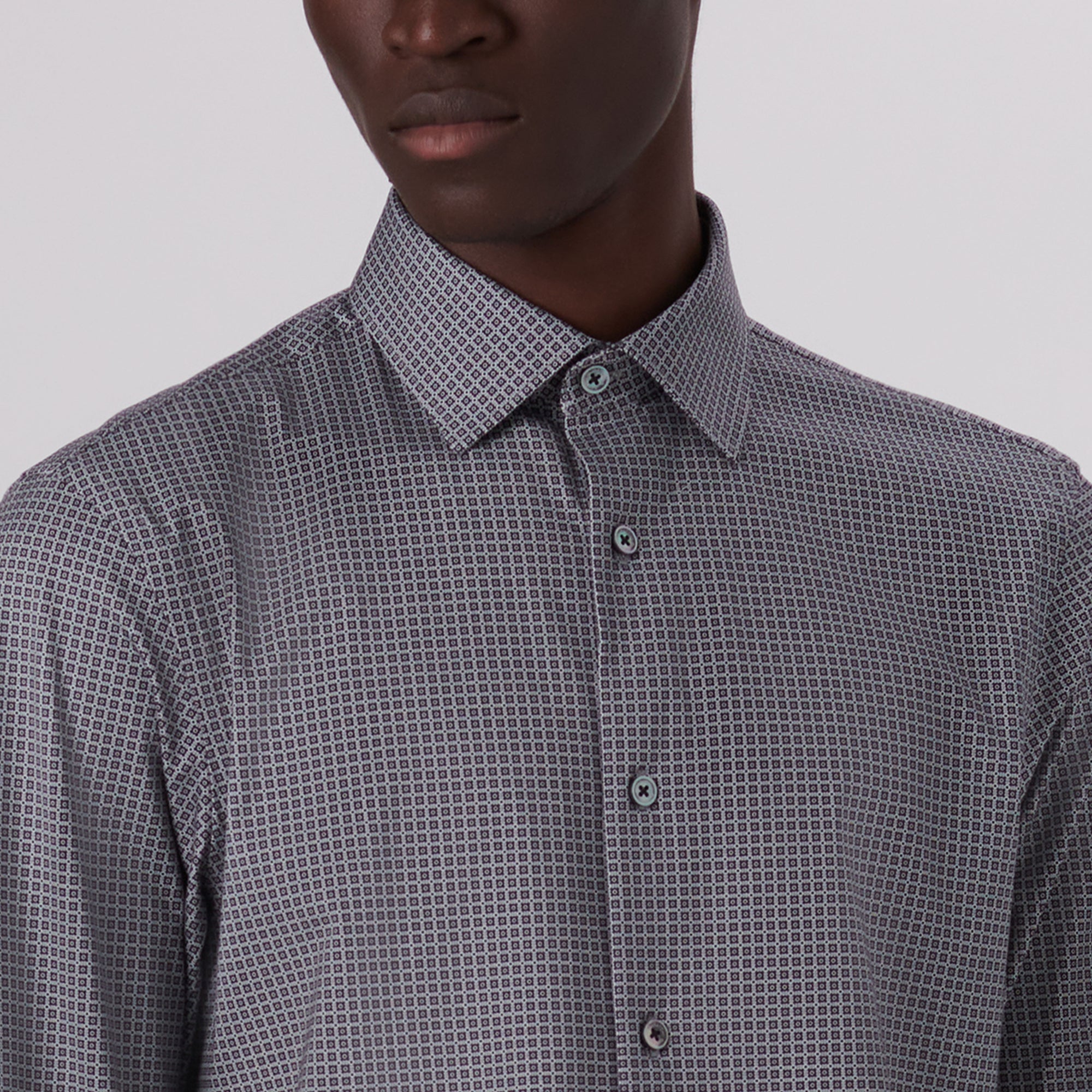 James Geometric Print OoohCotton Shirt