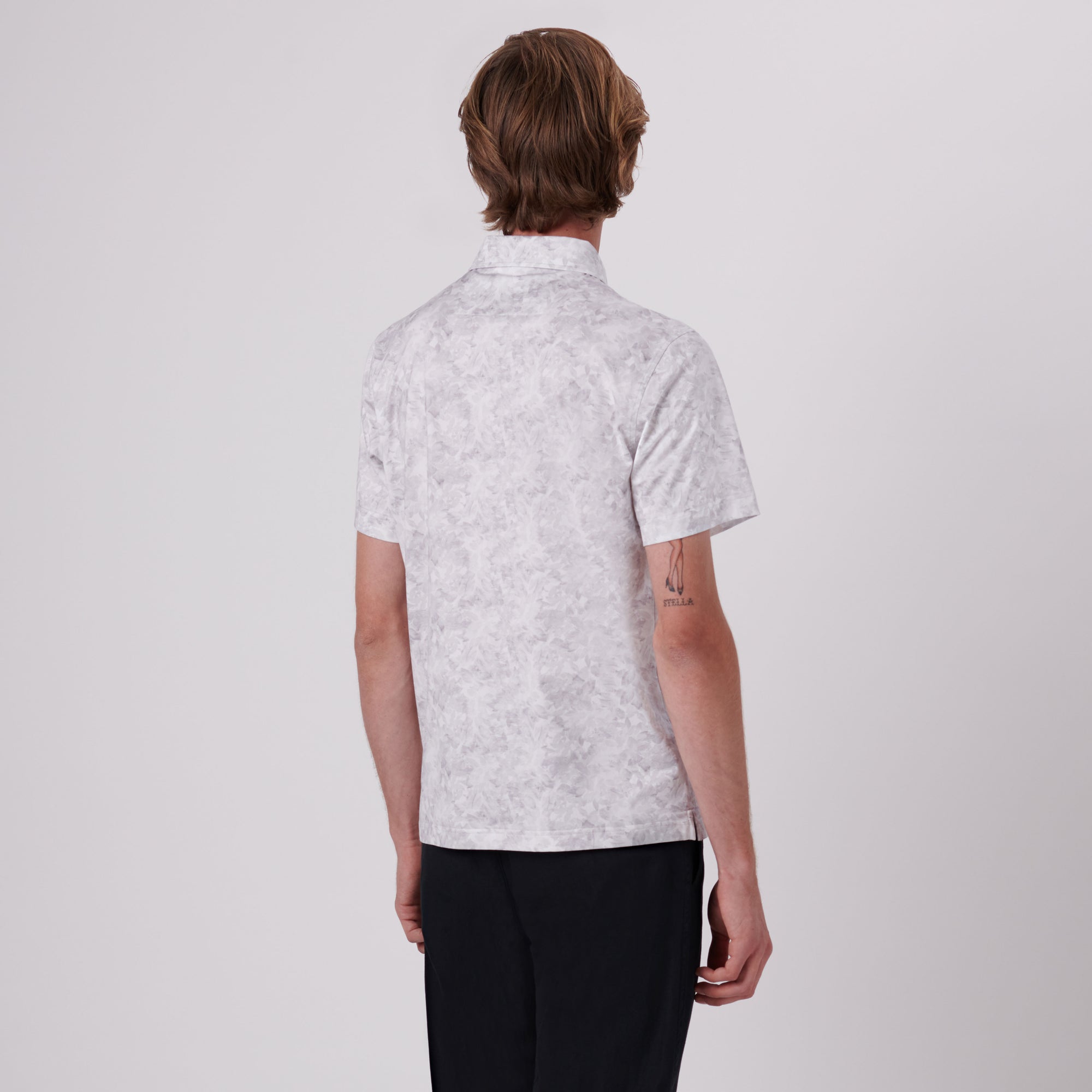 Victor Leaf Print OoohCotton Polo