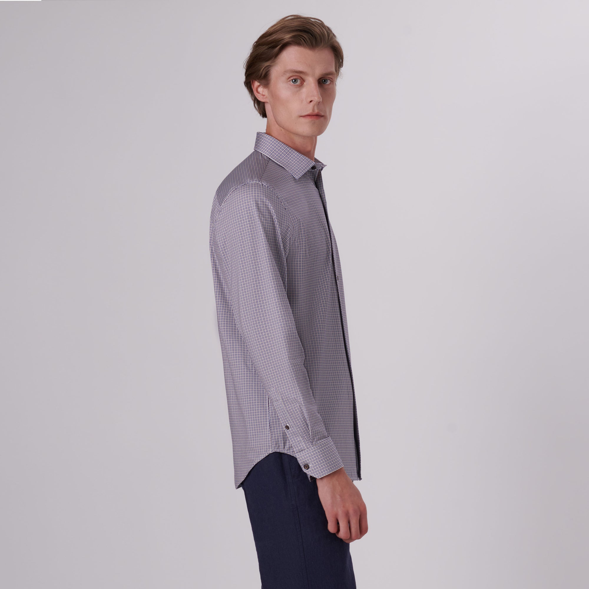 James Geometric Print OoohCotton Shirt