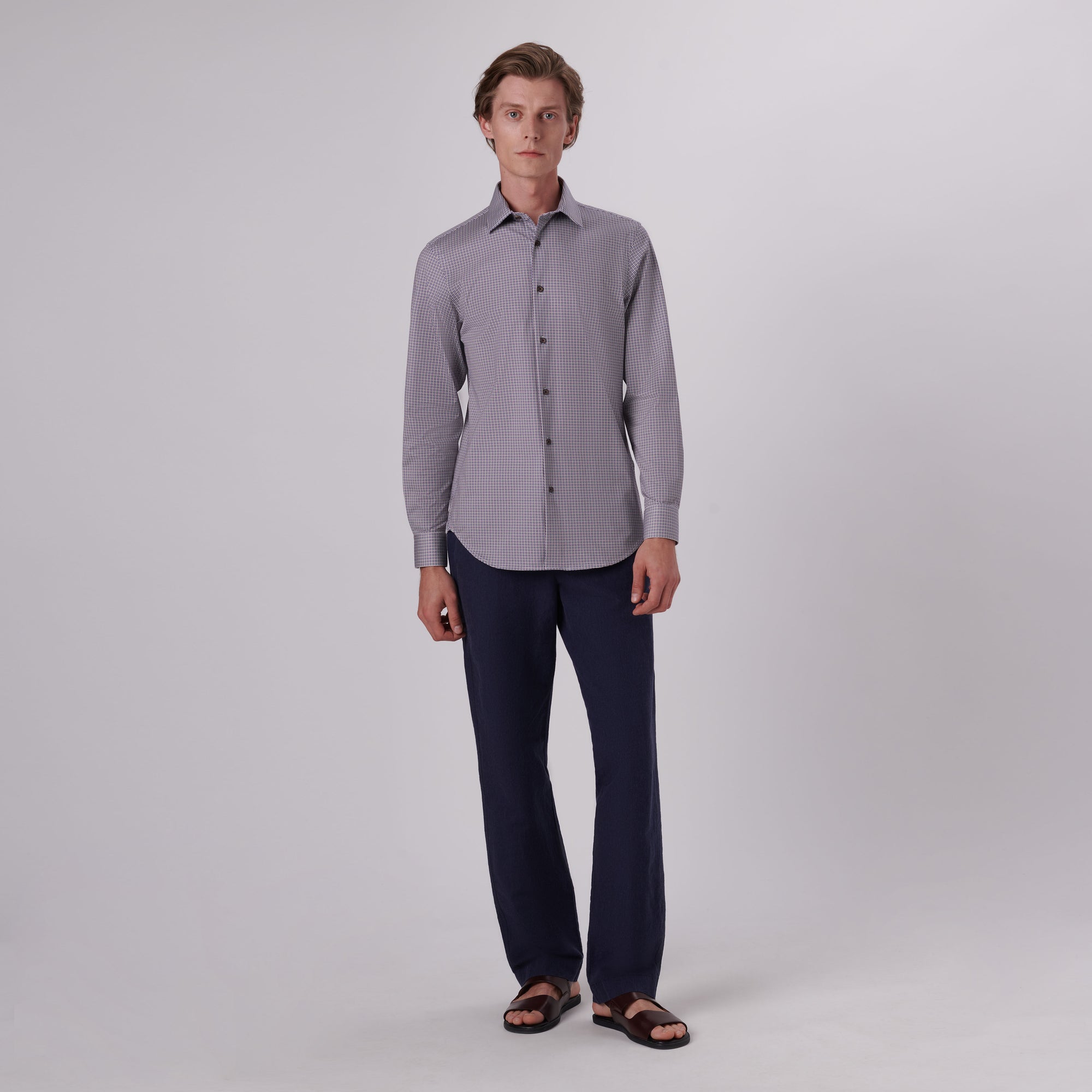 James Geometric Print OoohCotton Shirt