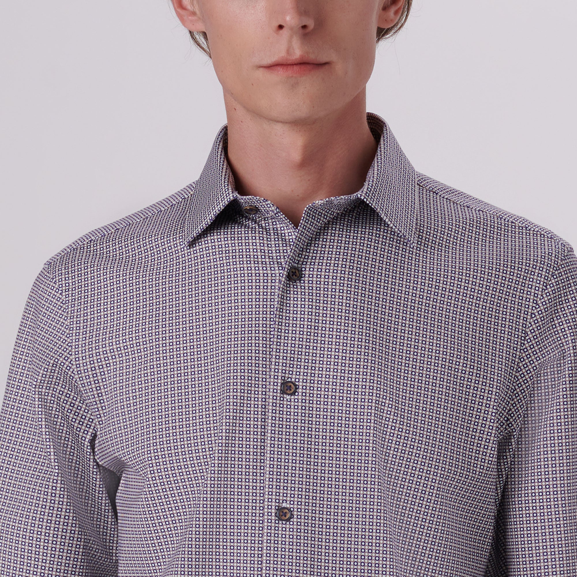 James Geometric Print OoohCotton Shirt