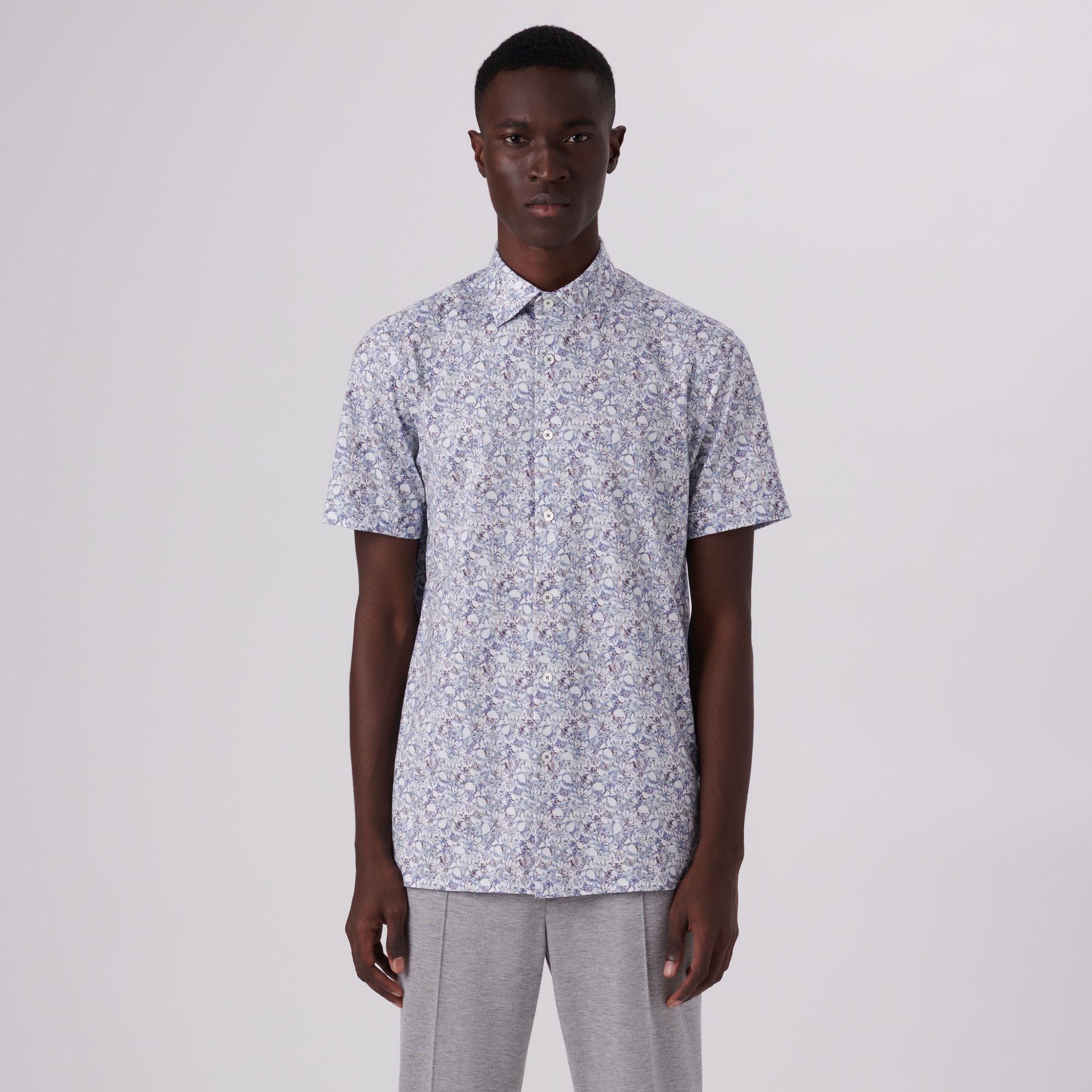 Milo Floral Print OoohCotton Short Sleeve Shirt