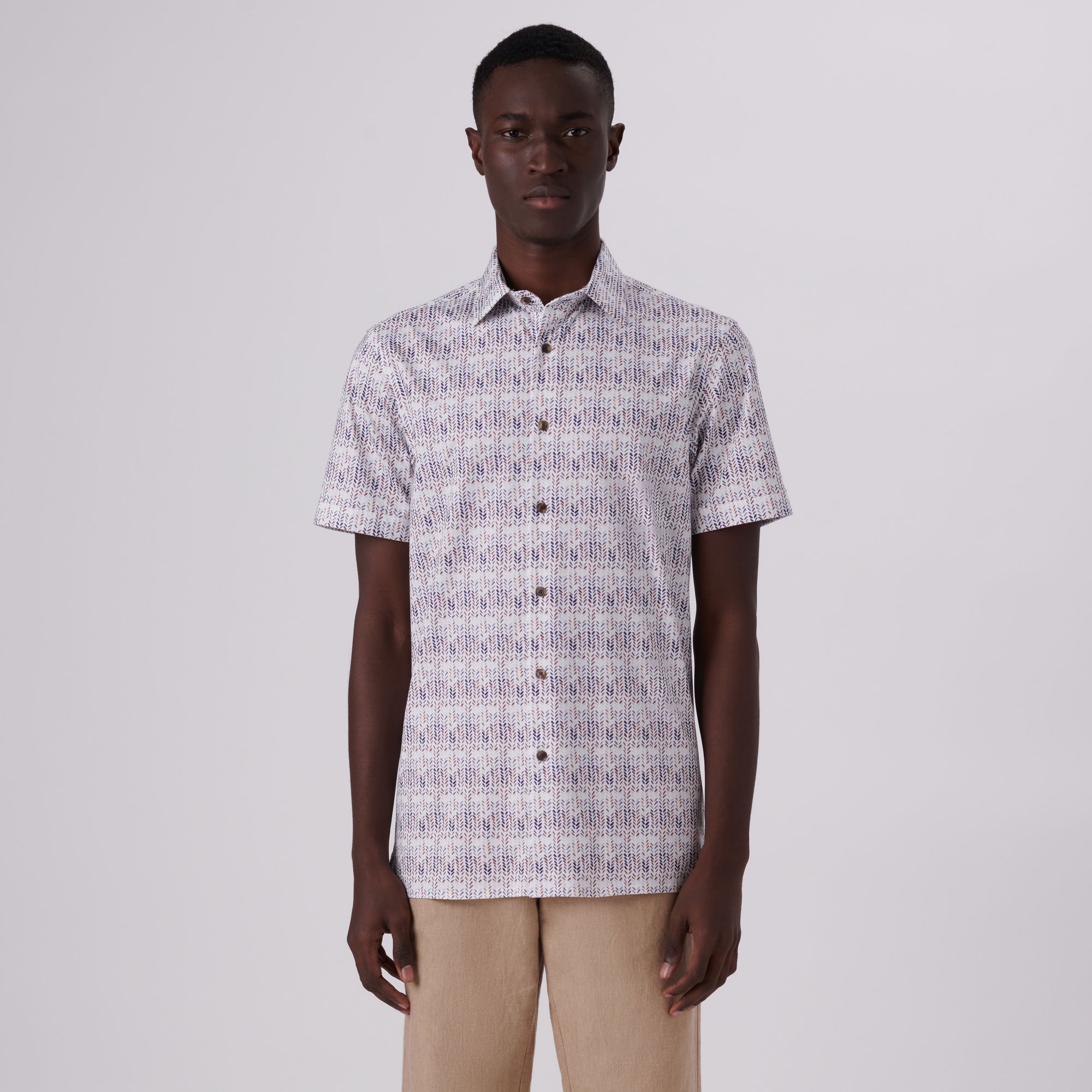 Milo Abstract Print OoohCotton Short Sleeve Shirt