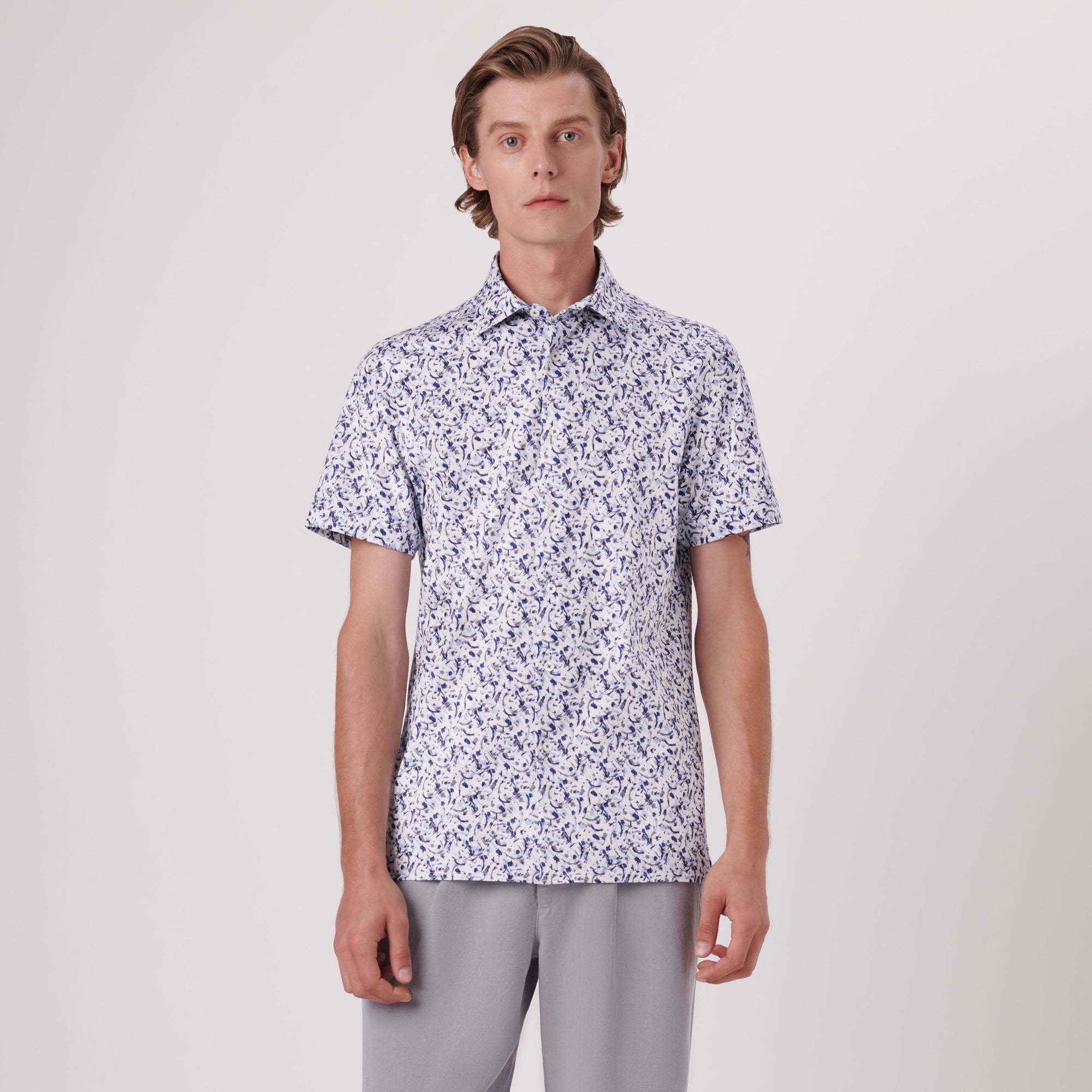 Milo Abstract Print OoohCotton Short Sleeve Shirt