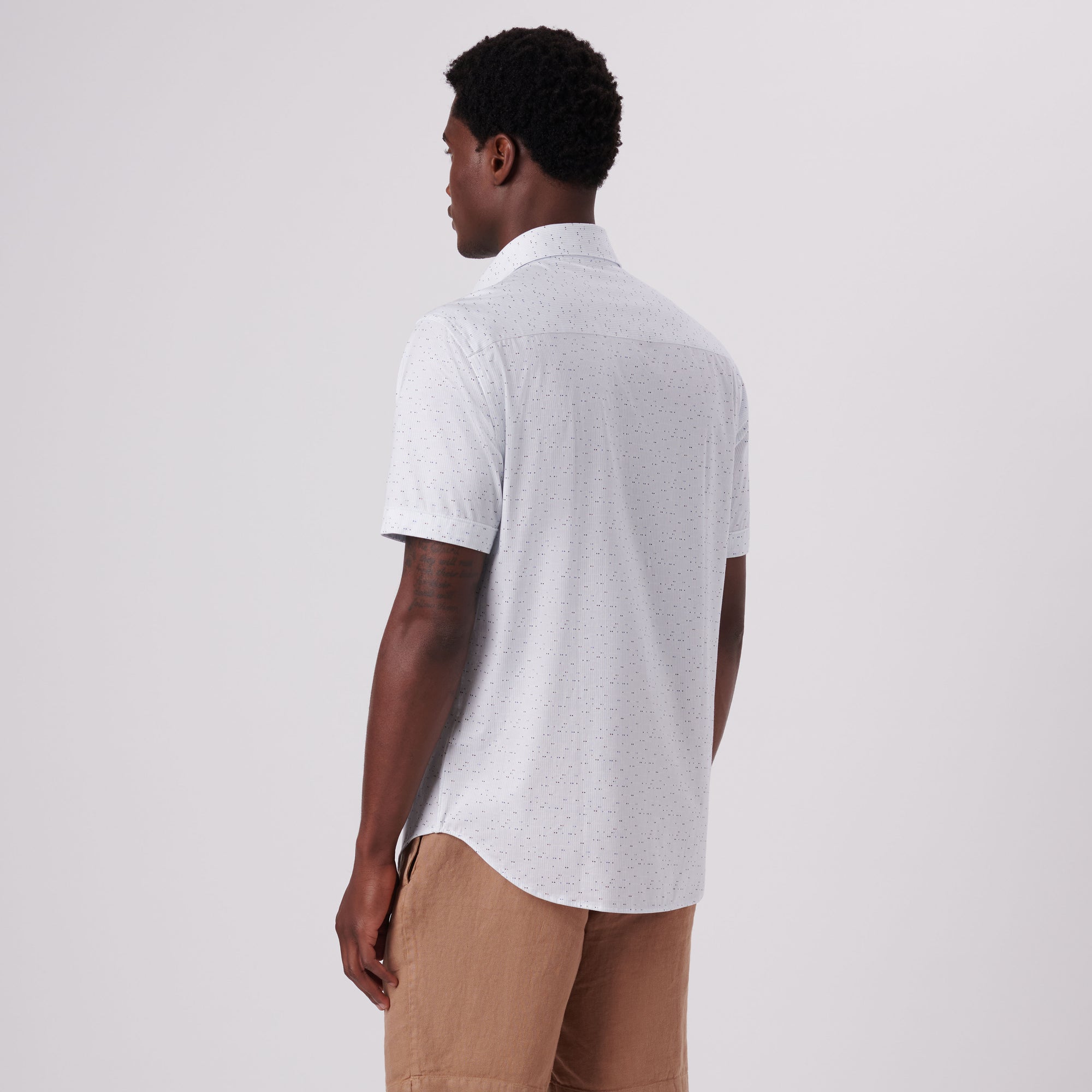 Miles Geometric Print OoohCotton Short Sleeve Shirt