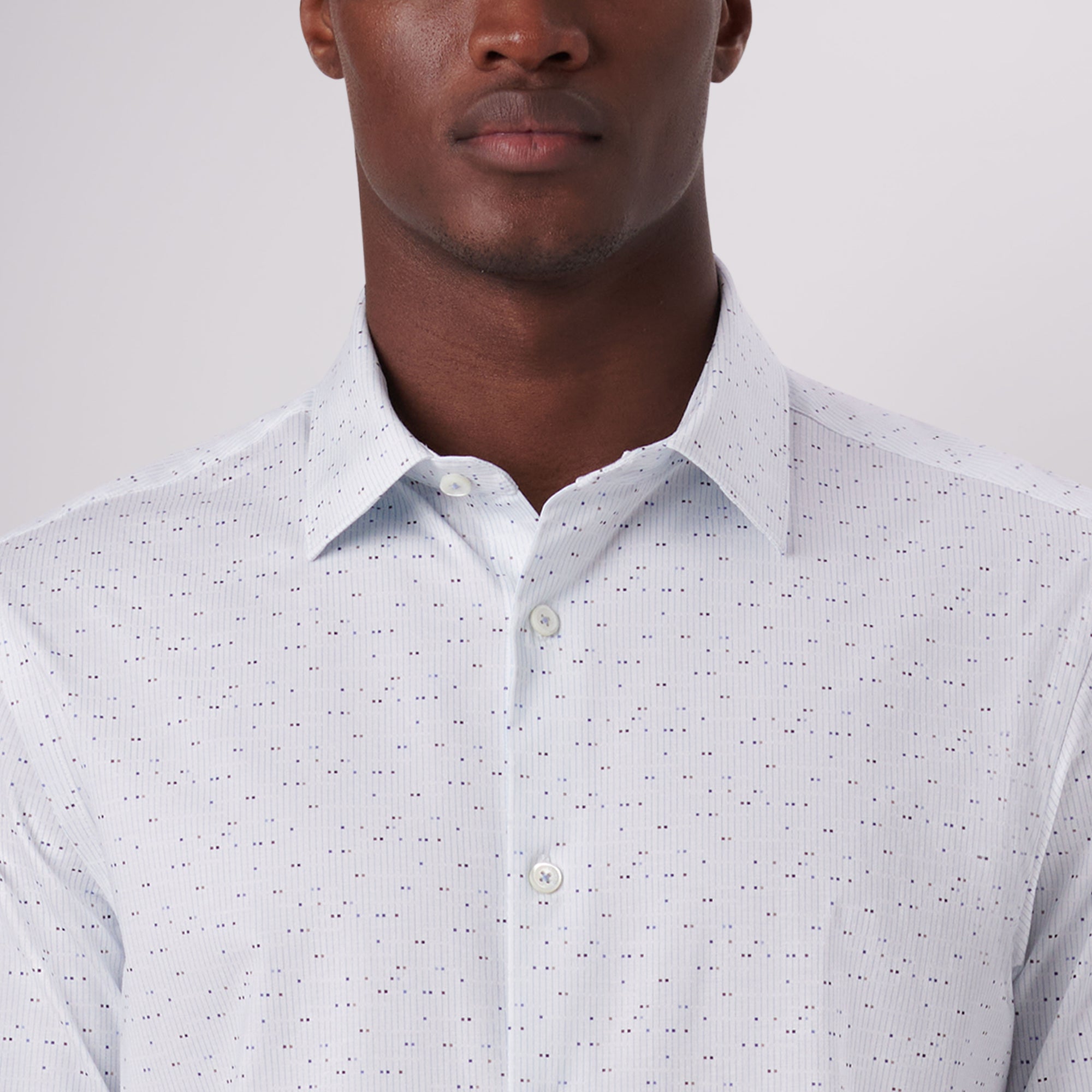 Miles Geometric Print OoohCotton Short Sleeve Shirt