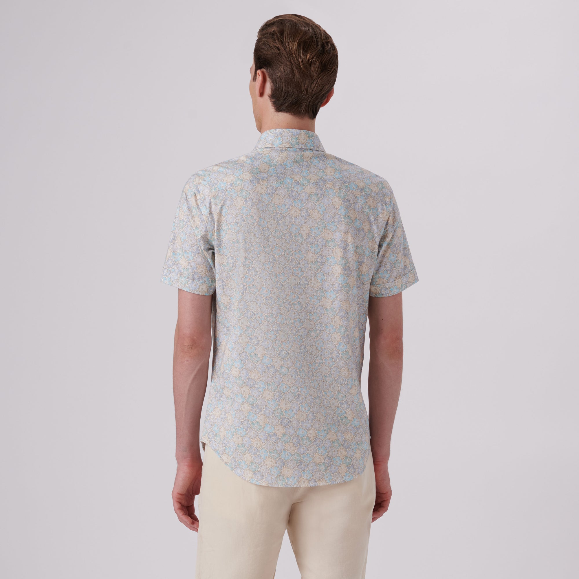 Miles Floral Print OoohCotton Short Sleeve Shirt