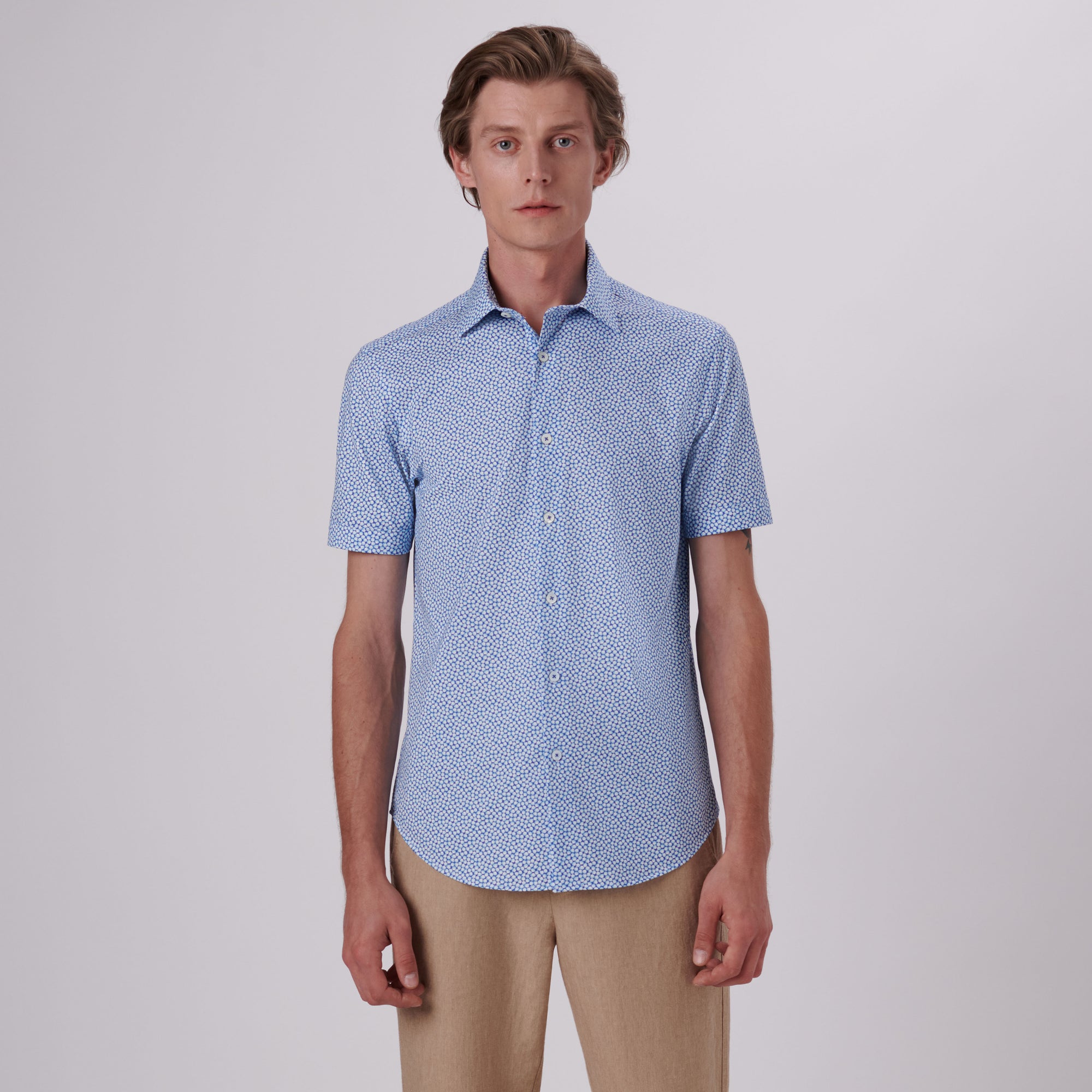 Miles Abstract Print OoohCotton Short Sleeve Shirt