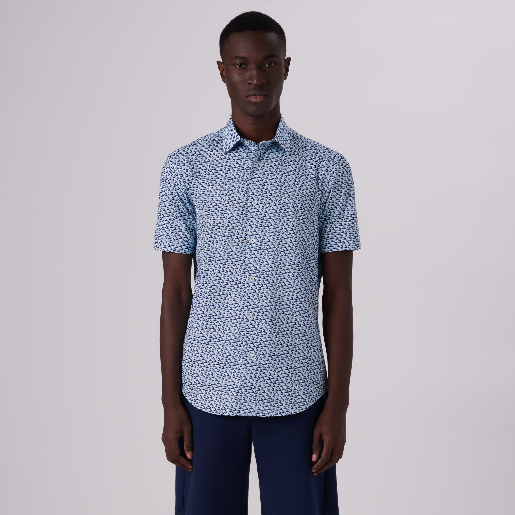 Miles Abstract Print OoohCotton Short Sleeve Shirt