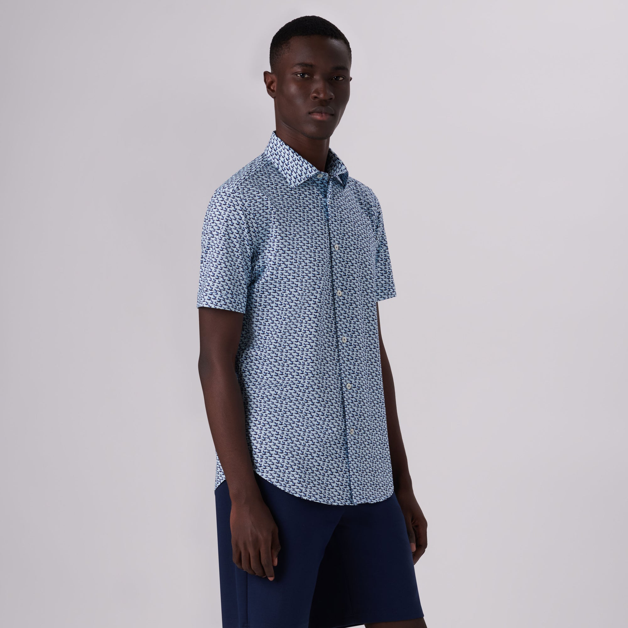 Miles Abstract Print OoohCotton Short Sleeve Shirt