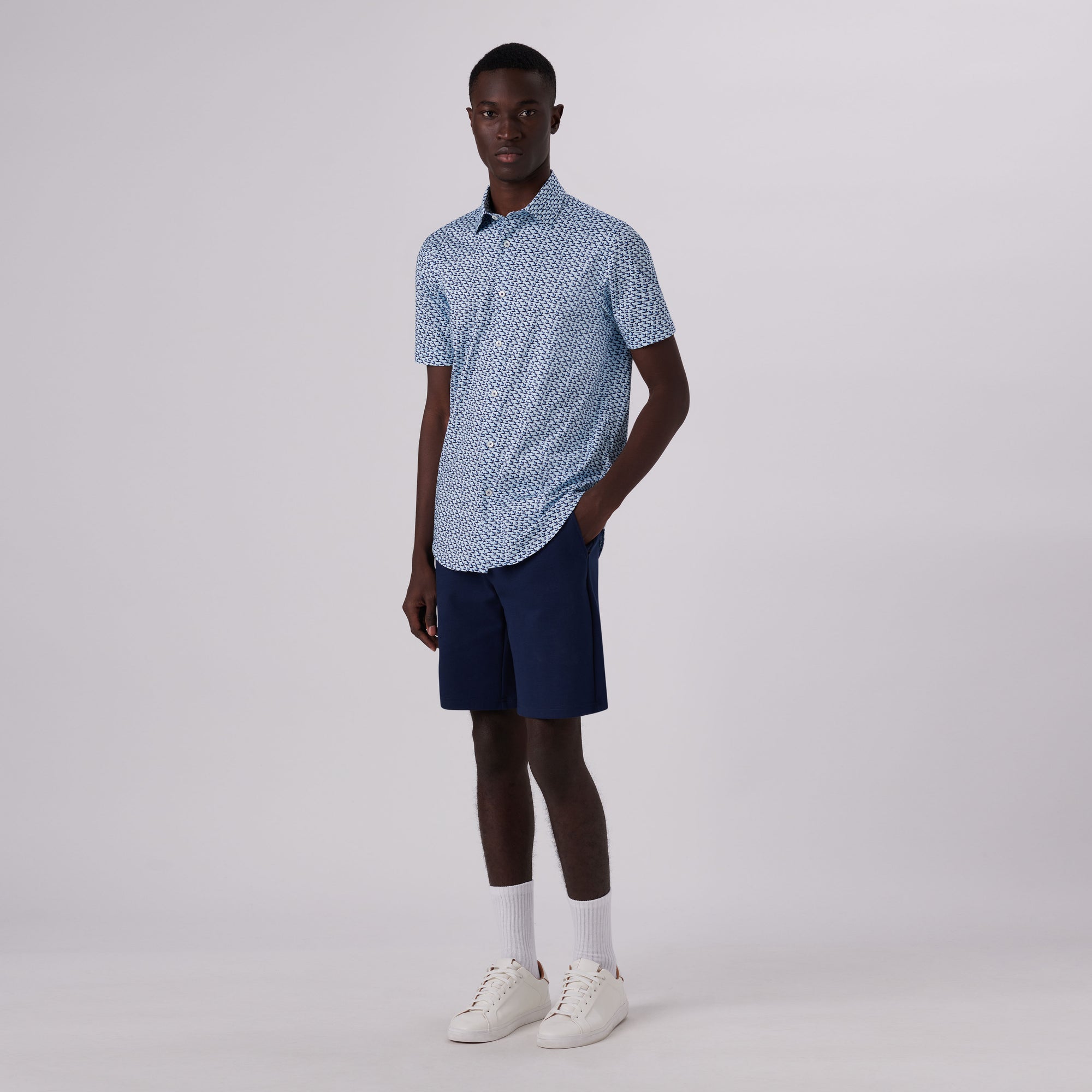 Miles Abstract Print OoohCotton Short Sleeve Shirt