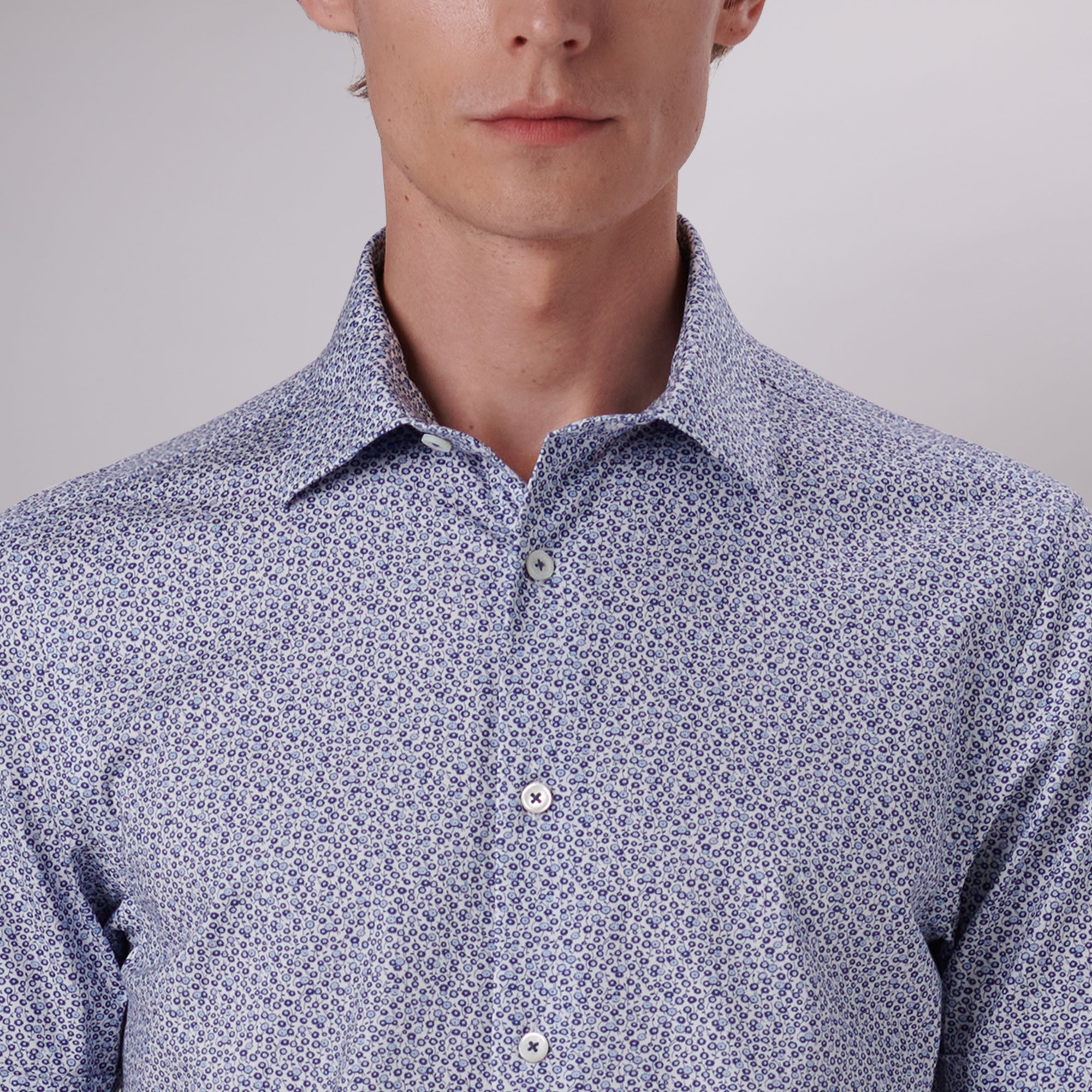 Miles Floral Print OoohCotton Short Sleeve Shirt