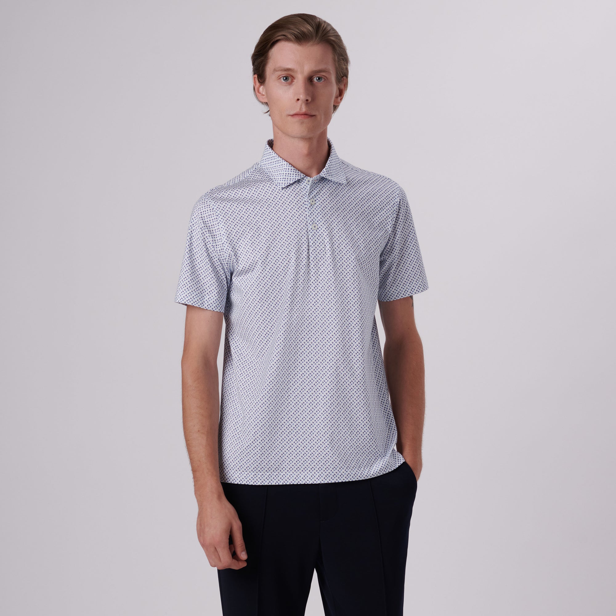 Victor Geometric Print OoohCotton Polo