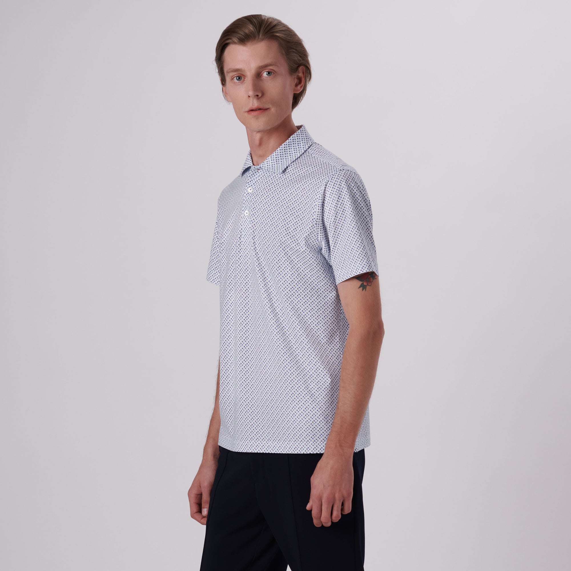 Victor Geometric Print OoohCotton Polo