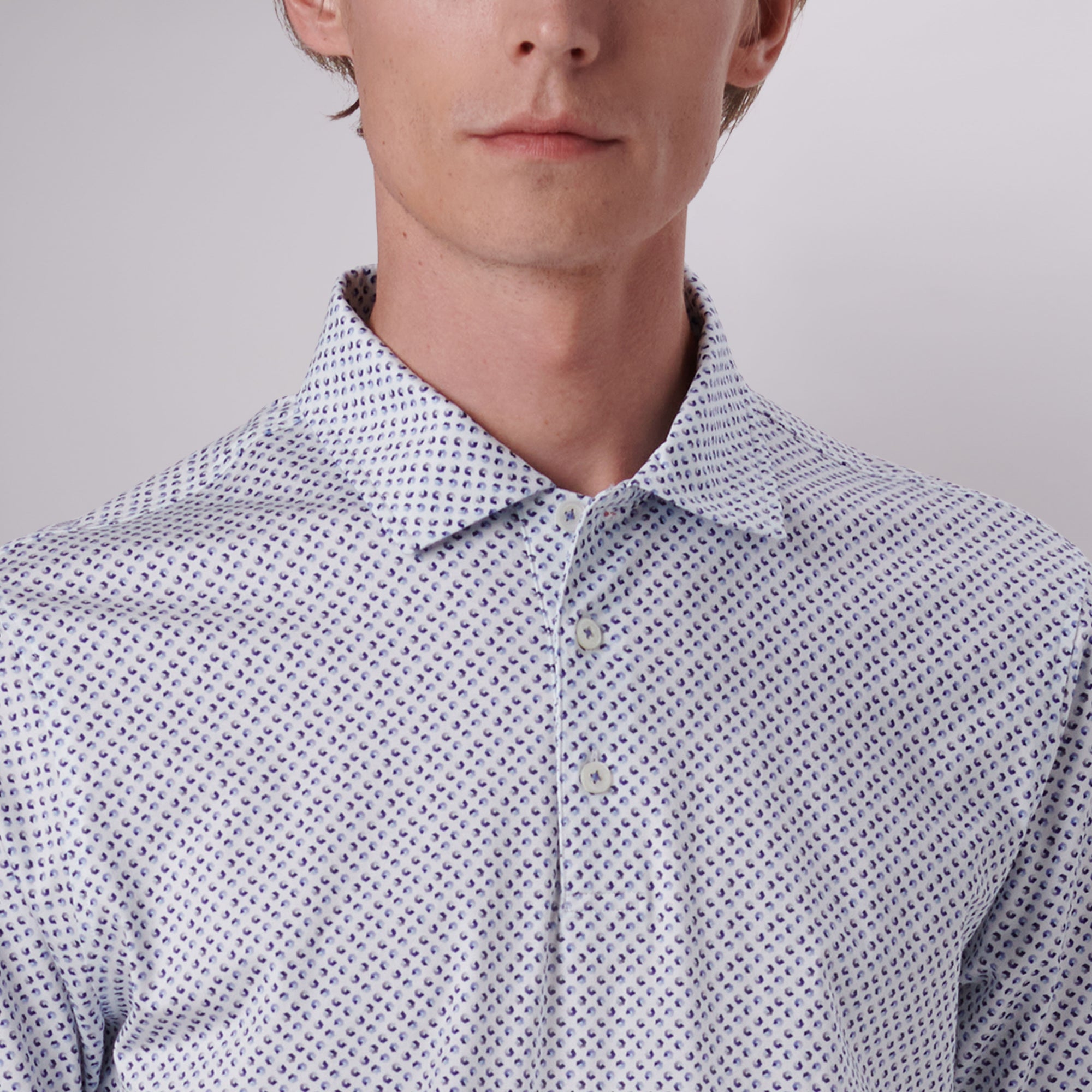 Victor Geometric Print OoohCotton Polo
