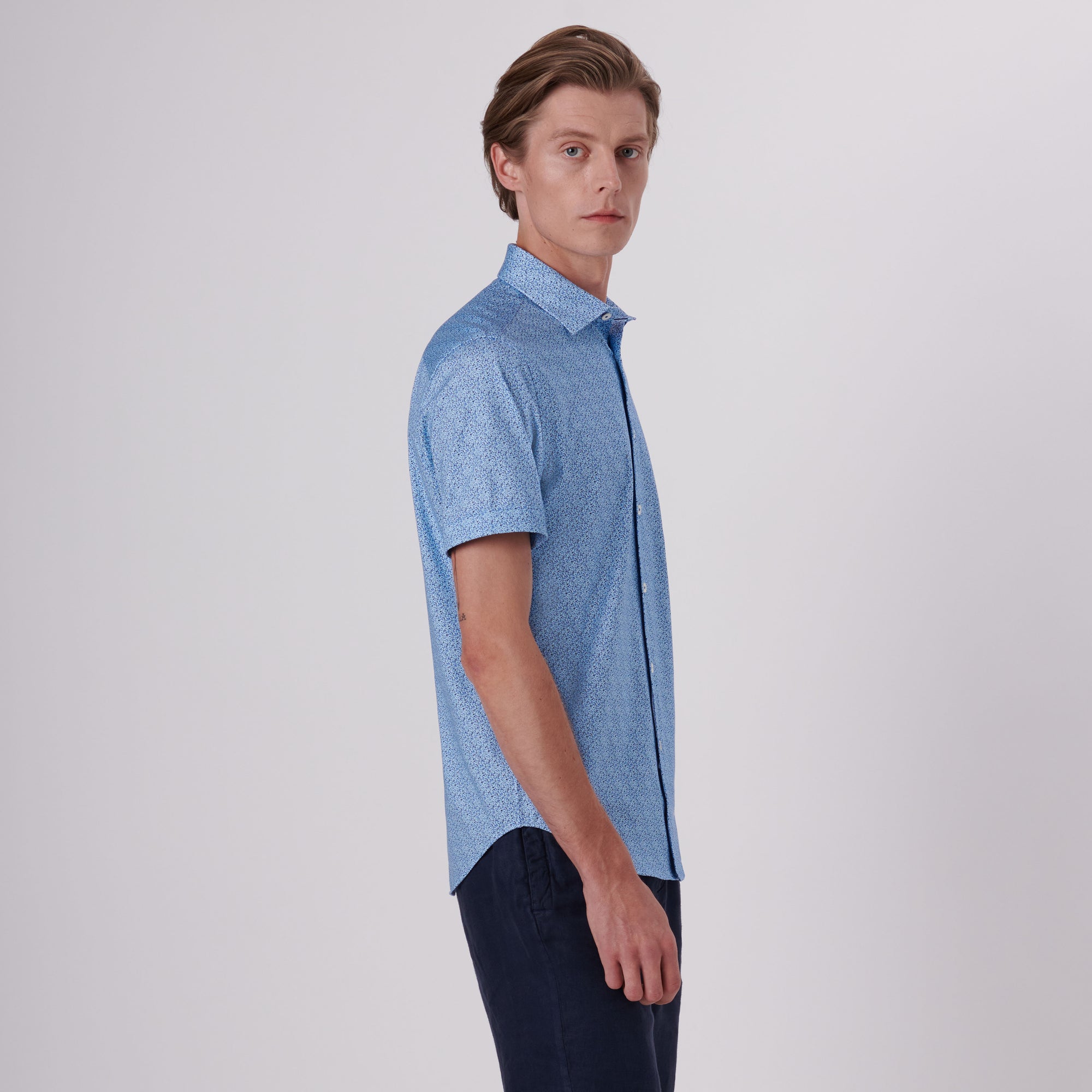 Miles Abstract Print OoohCotton Short Sleeve Shirt