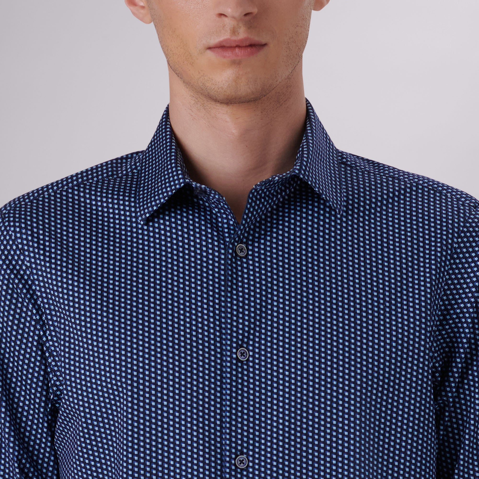 James Geometric Print OoohCotton Shirt